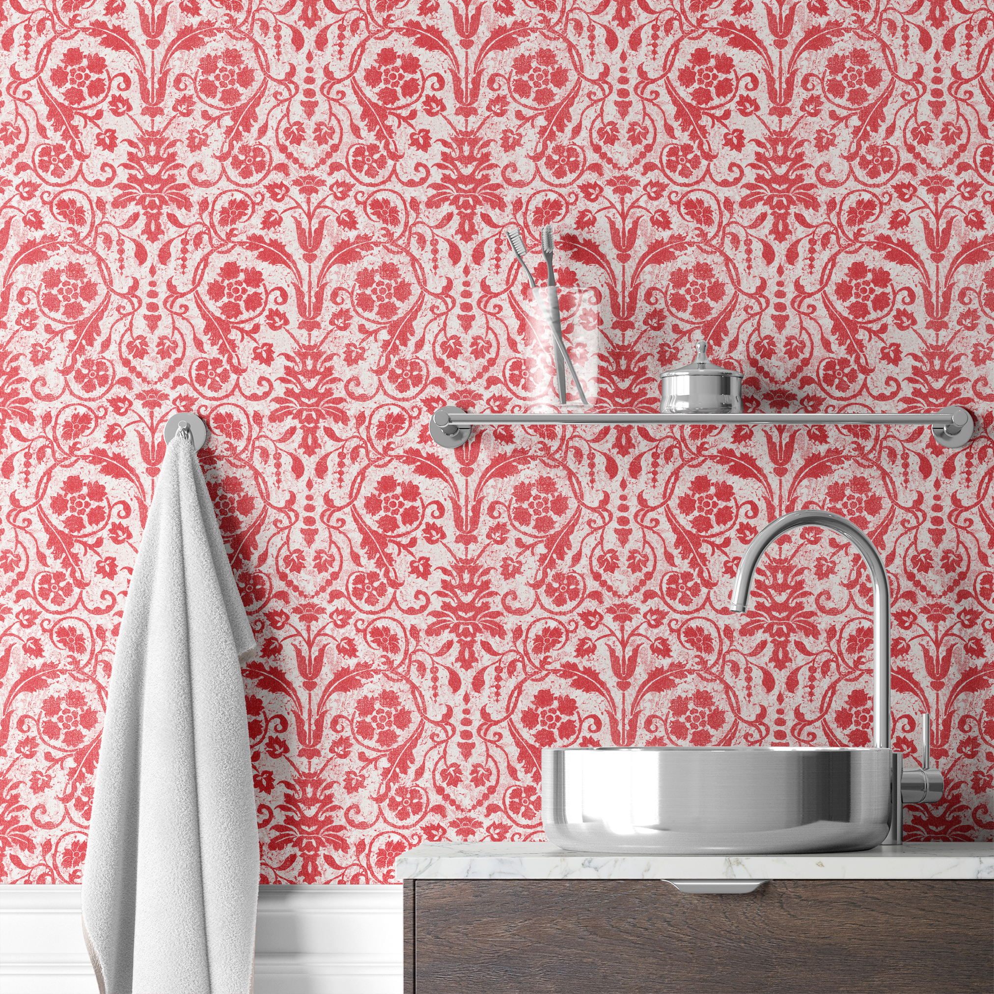 wallpaper bath mockup