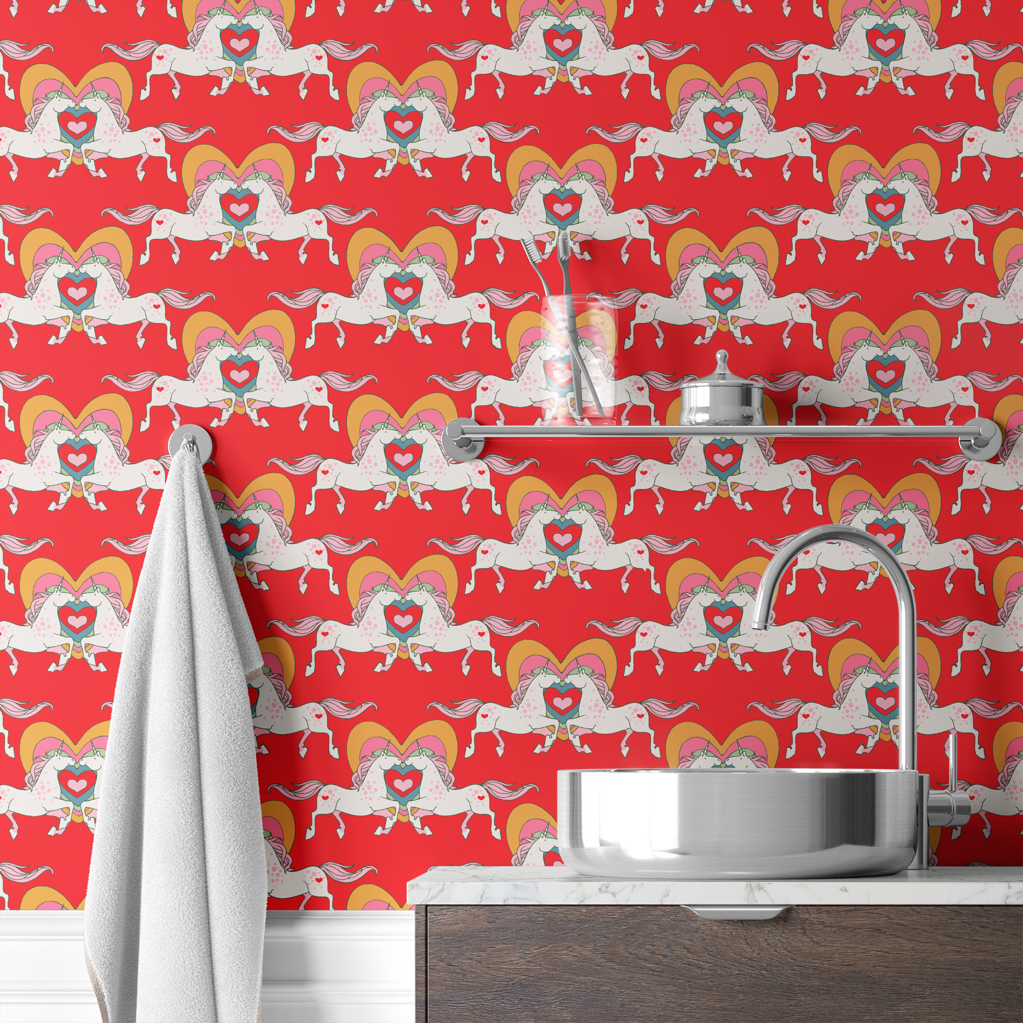 wallpaper bath mockup