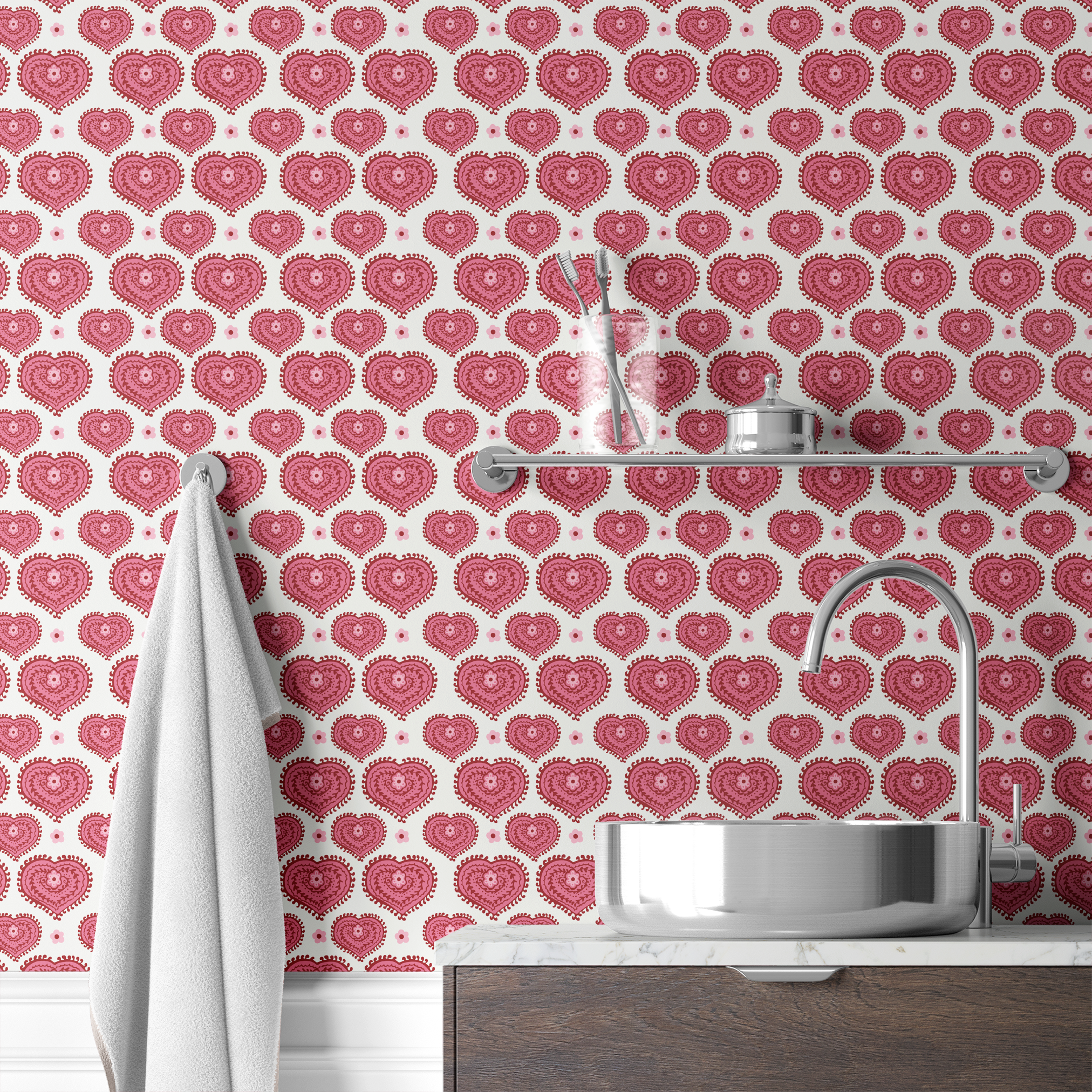 wallpaper bath mockup