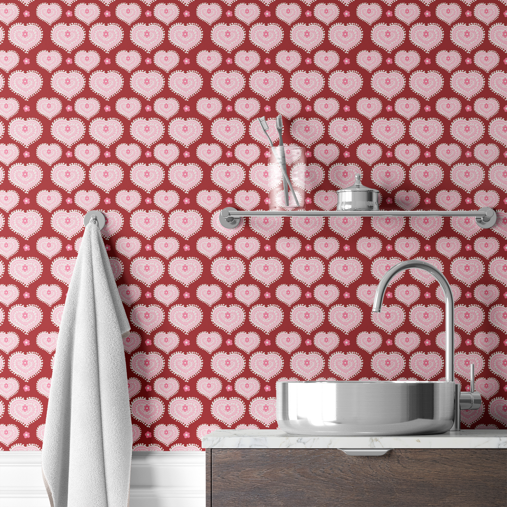 wallpaper bath mockup