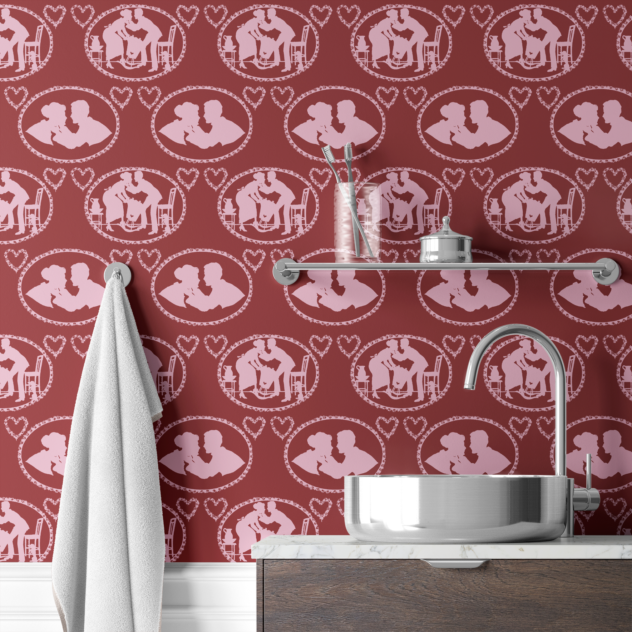 wallpaper bath mockup