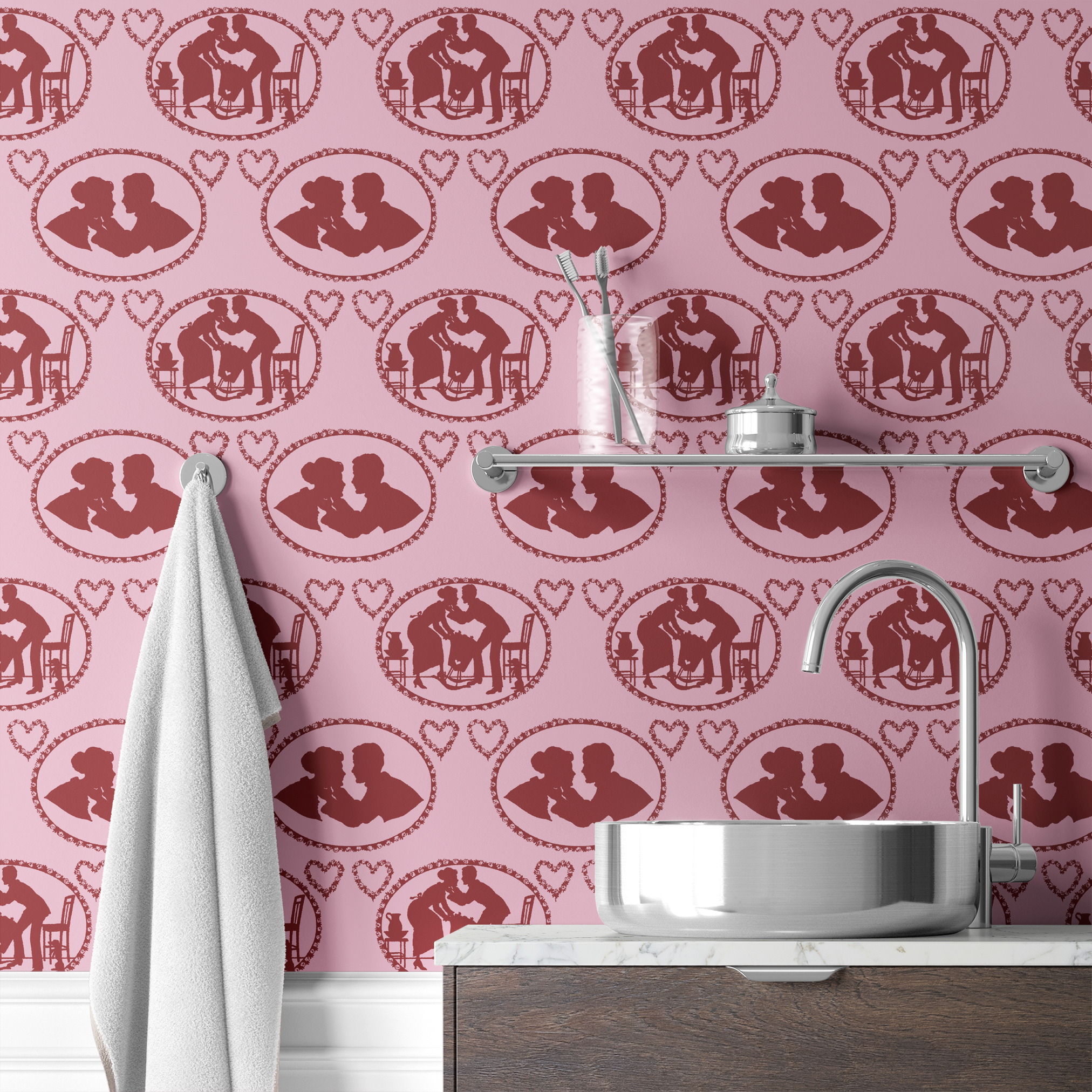 wallpaper bath mockup