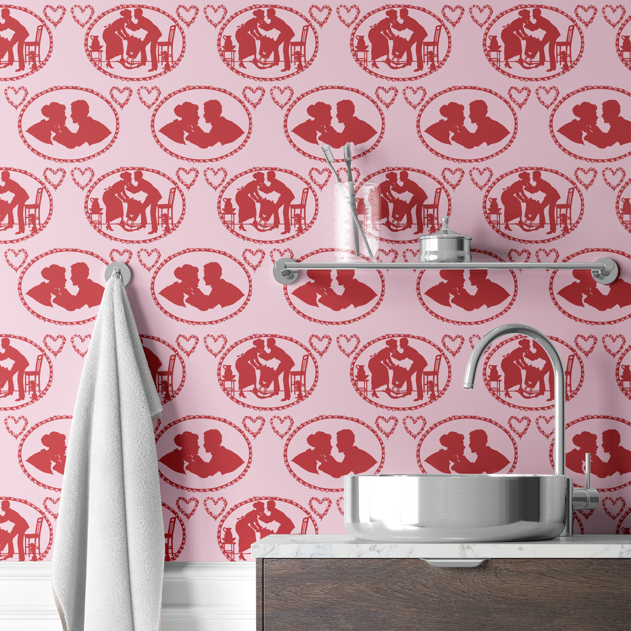 wallpaper bath mockup