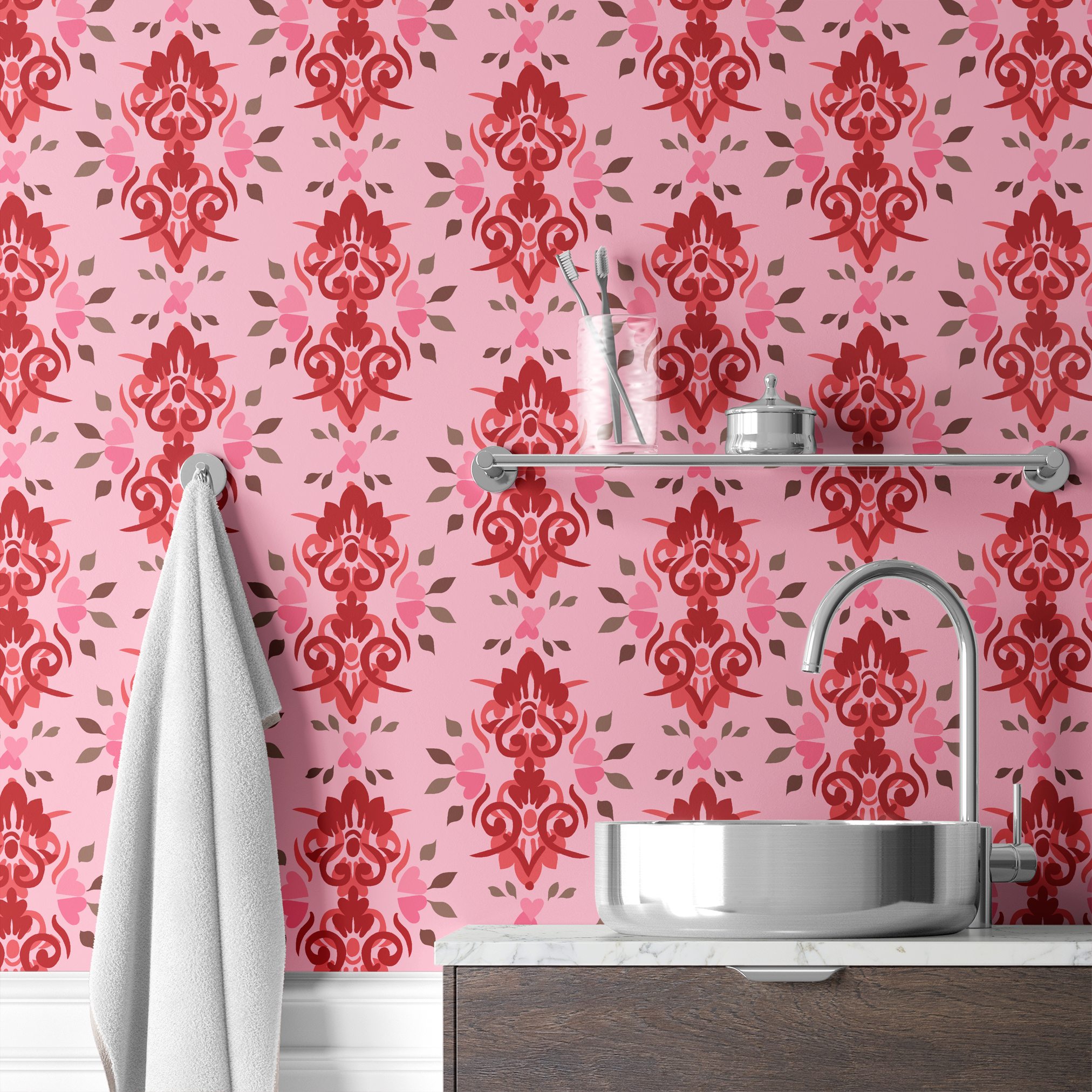 wallpaper bath mockup