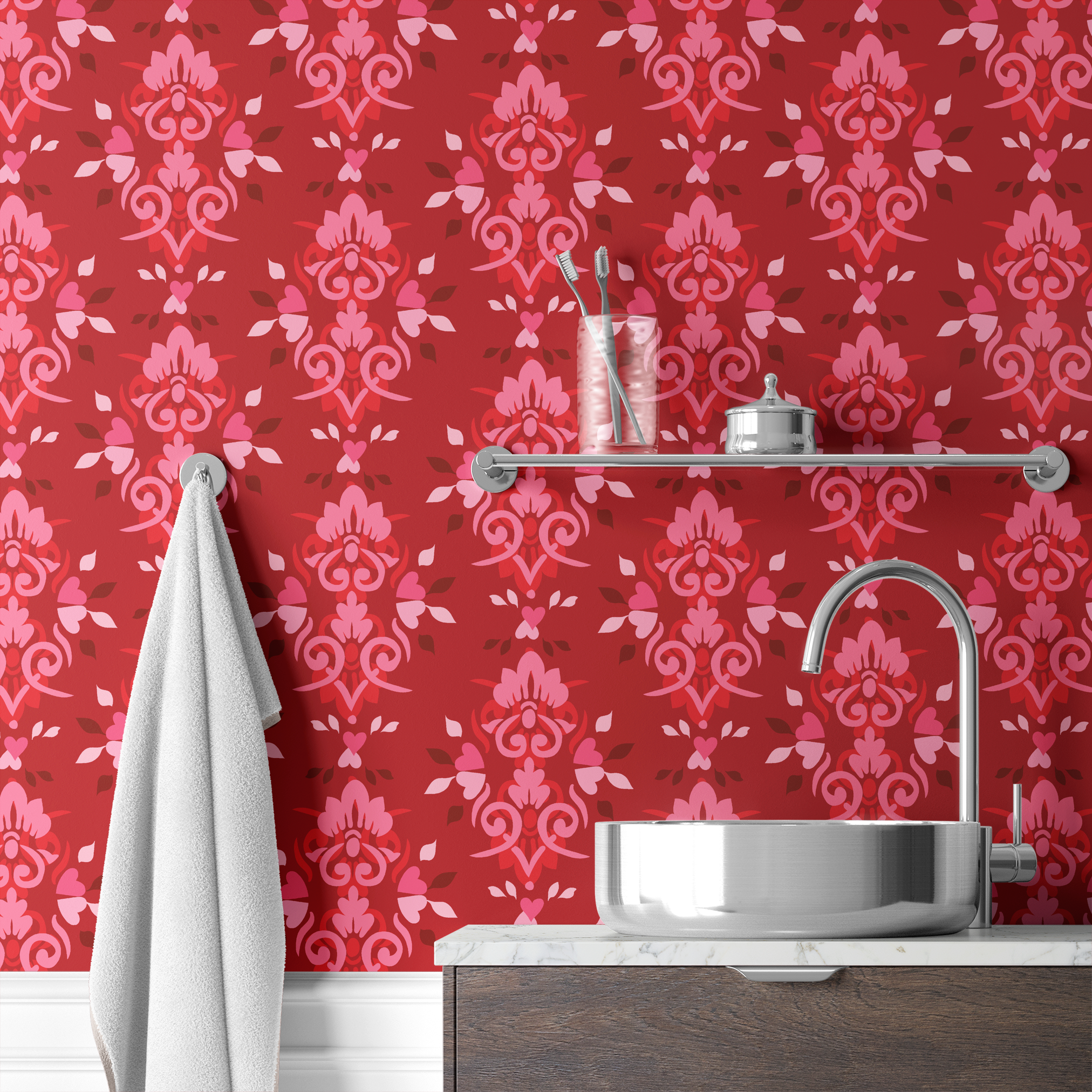 wallpaper bath mockup