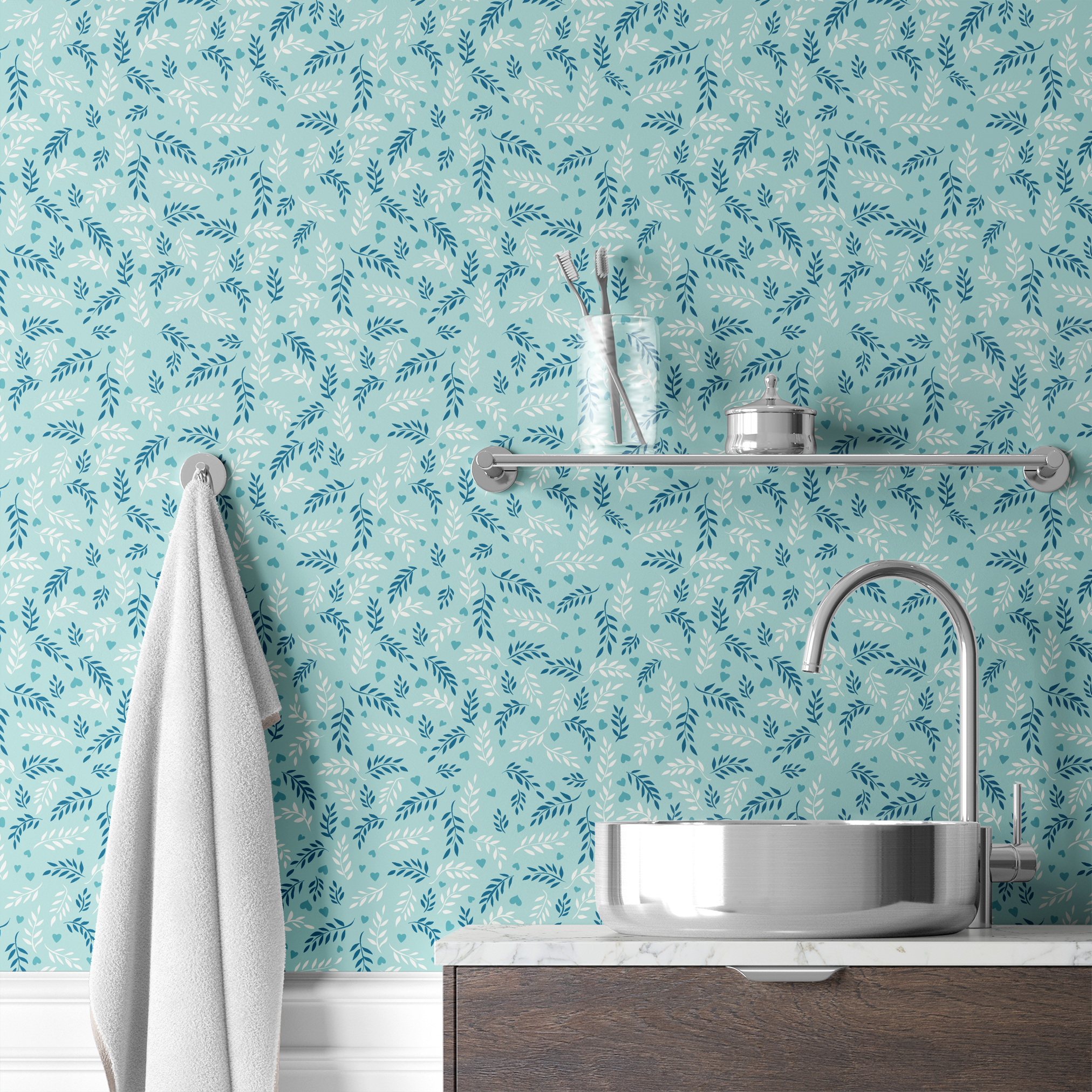 wallpaper bath mockup