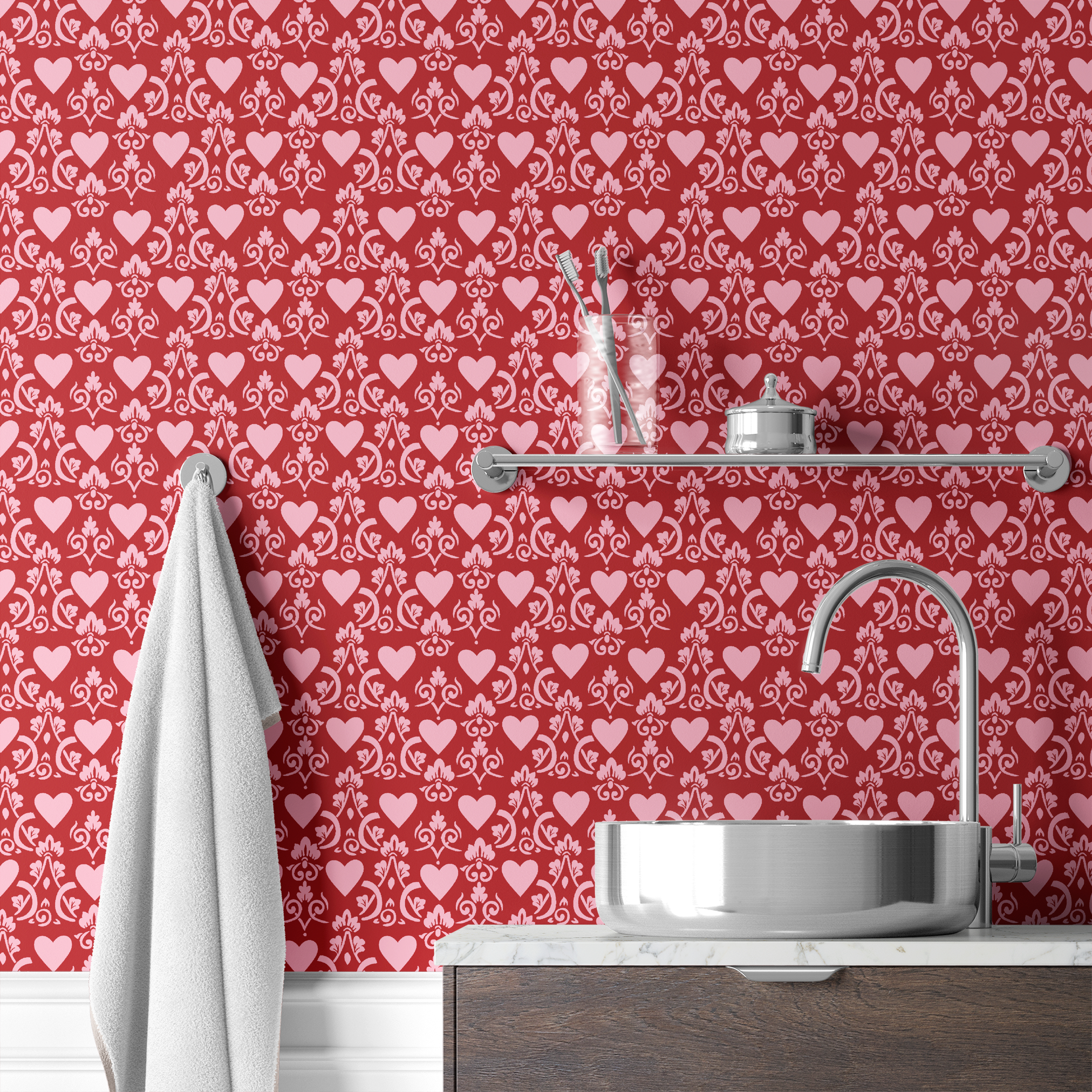 wallpaper bath mockup