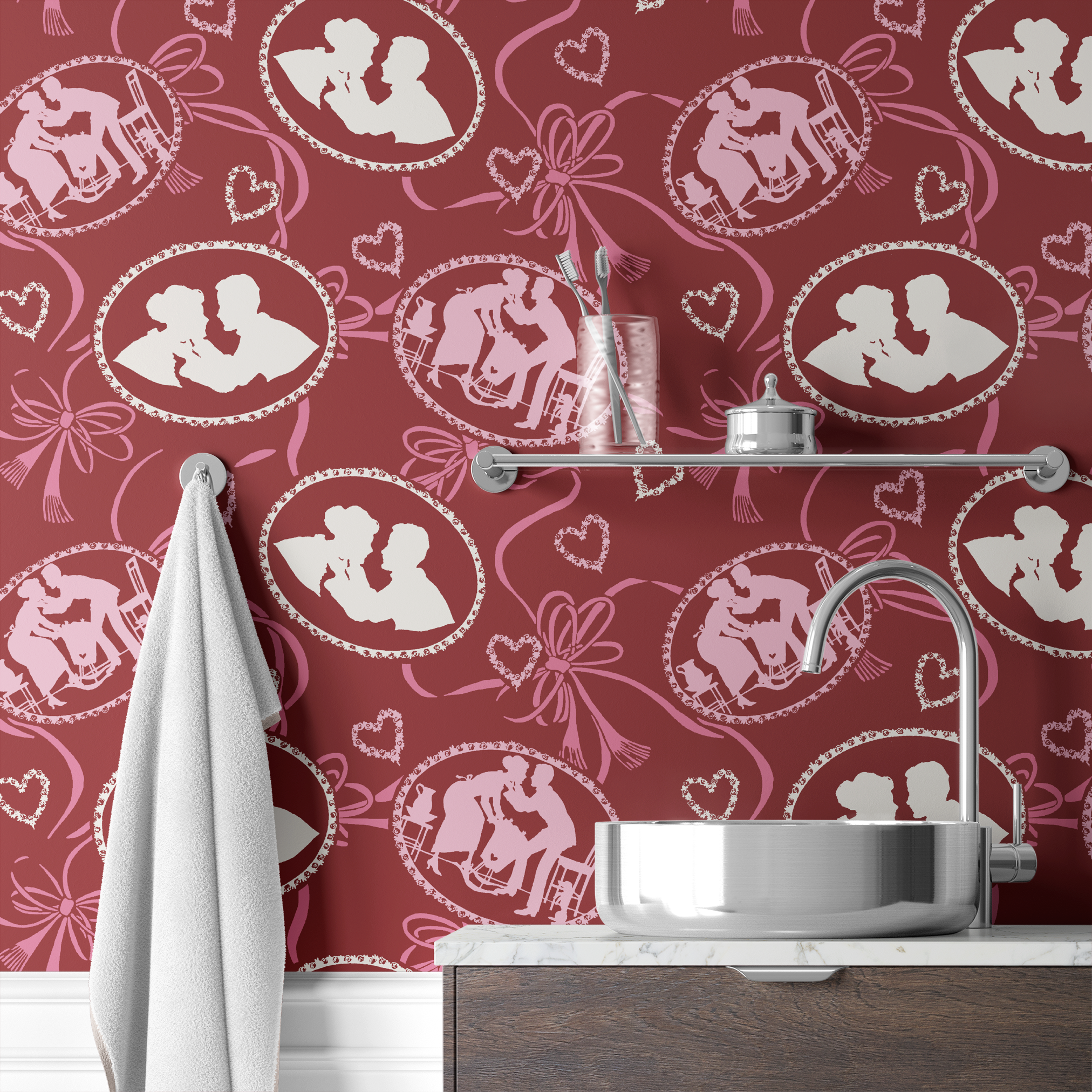 wallpaper bath mockup