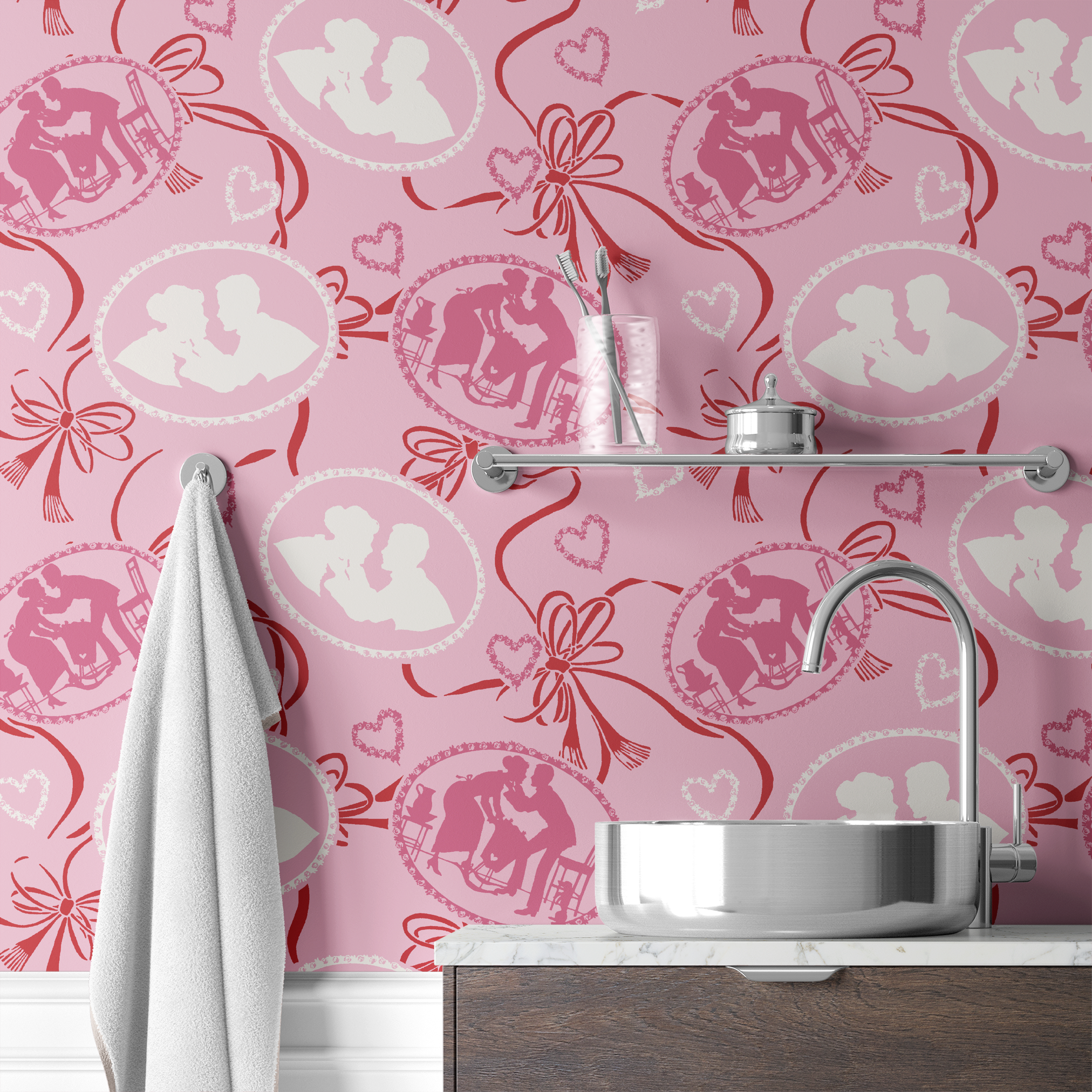 wallpaper bath mockup