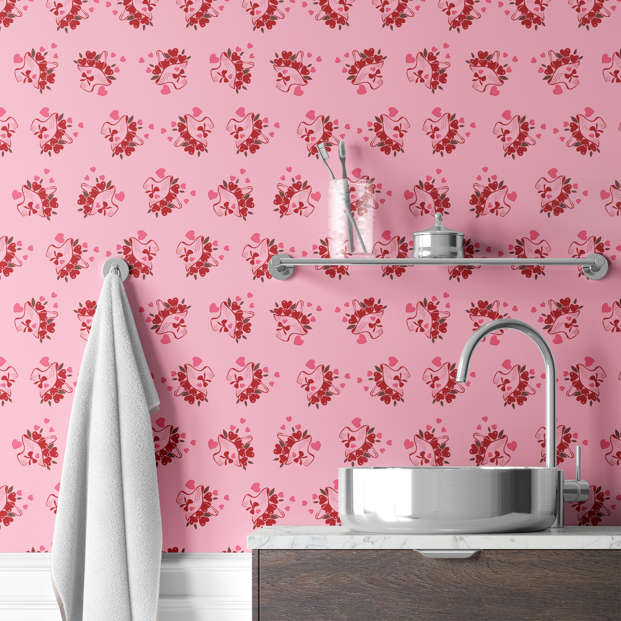 wallpaper bath mockup