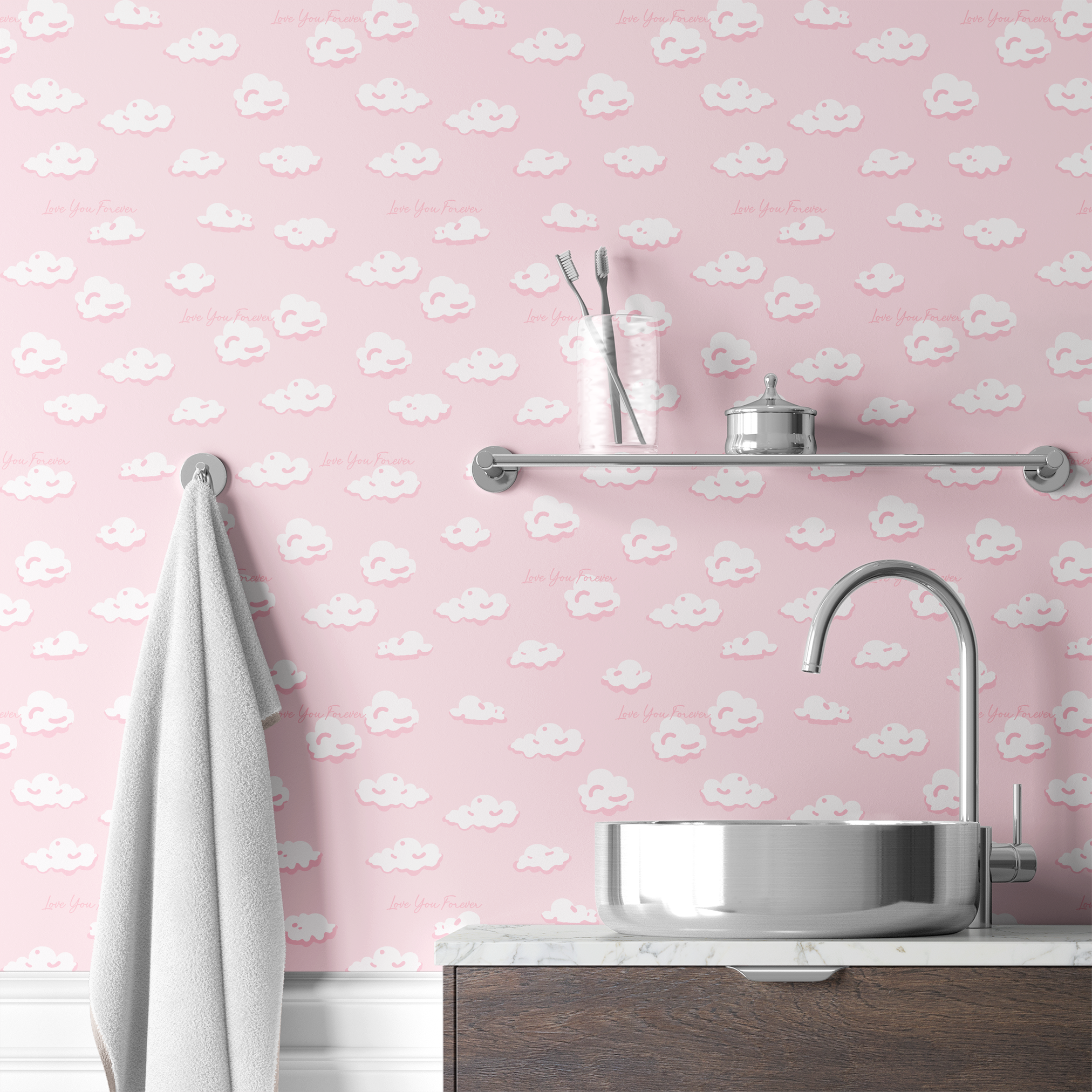 wallpaper bath mockup