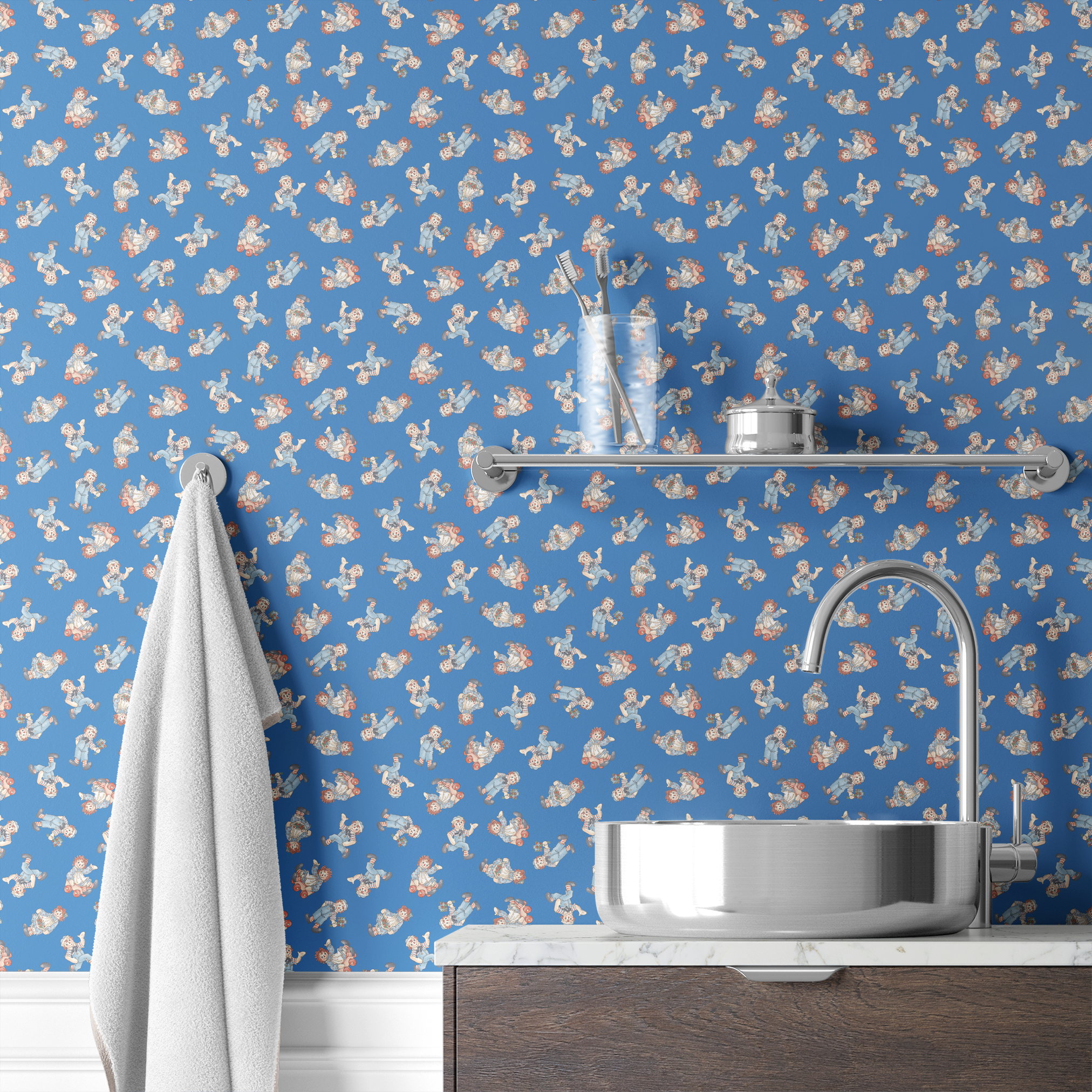 wallpaper bath mockup