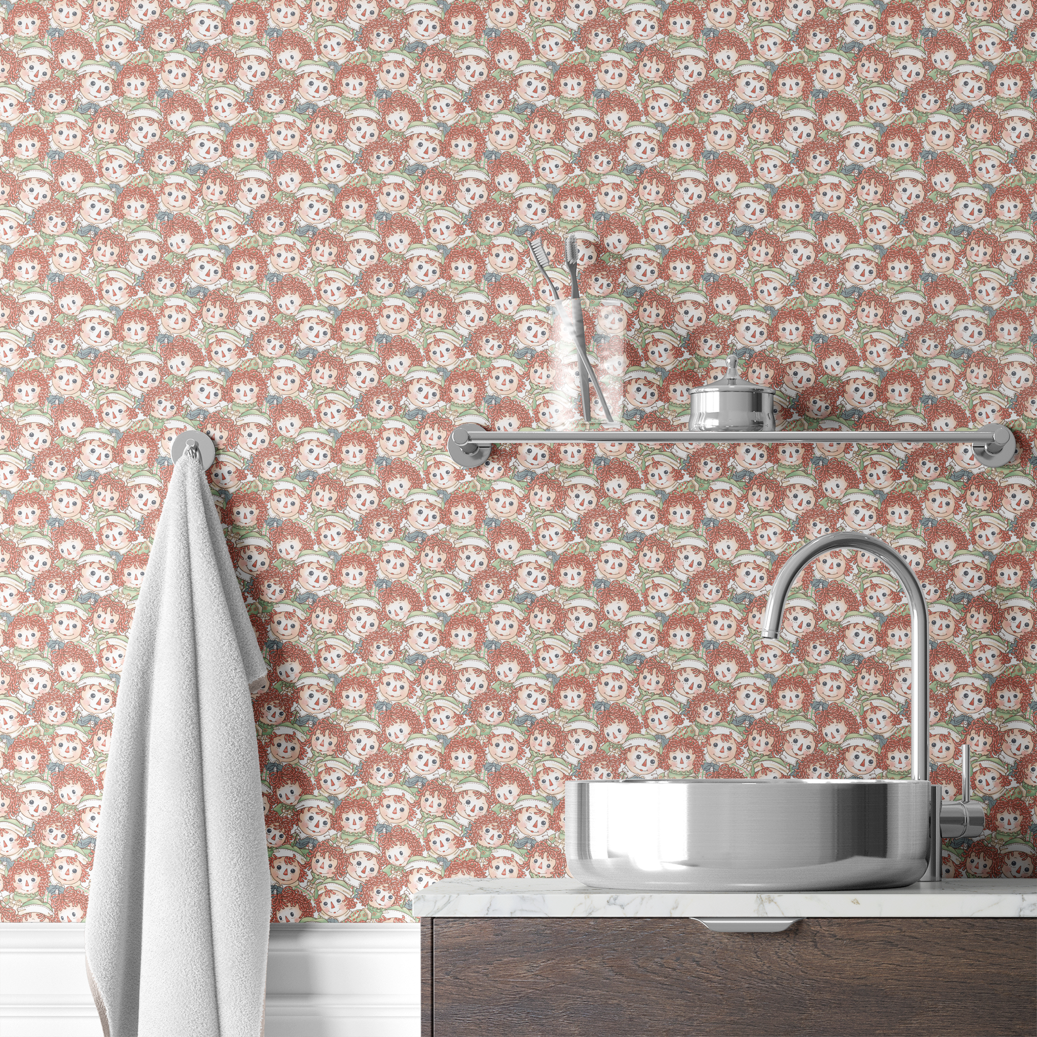 wallpaper bath mockup