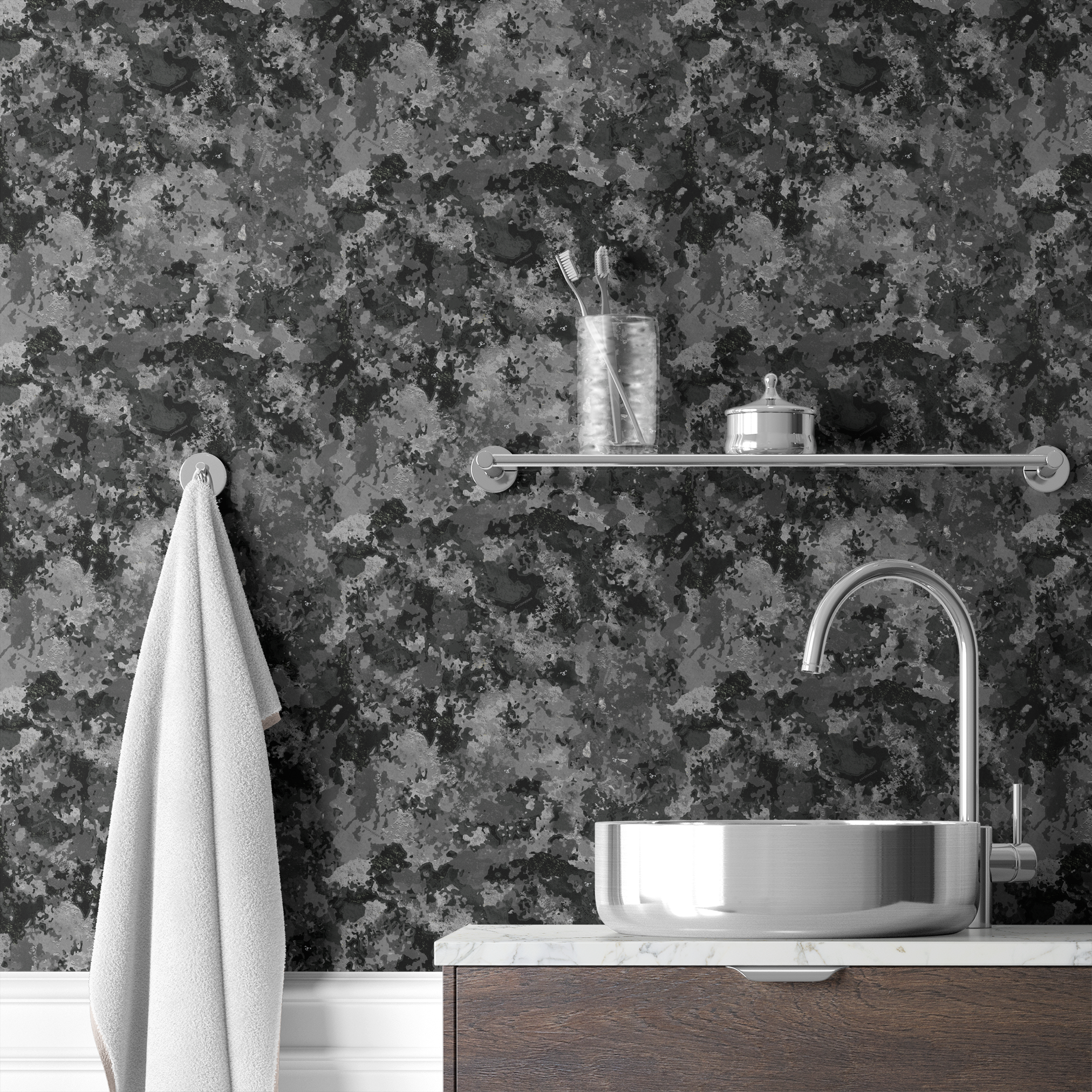 wallpaper bath mockup