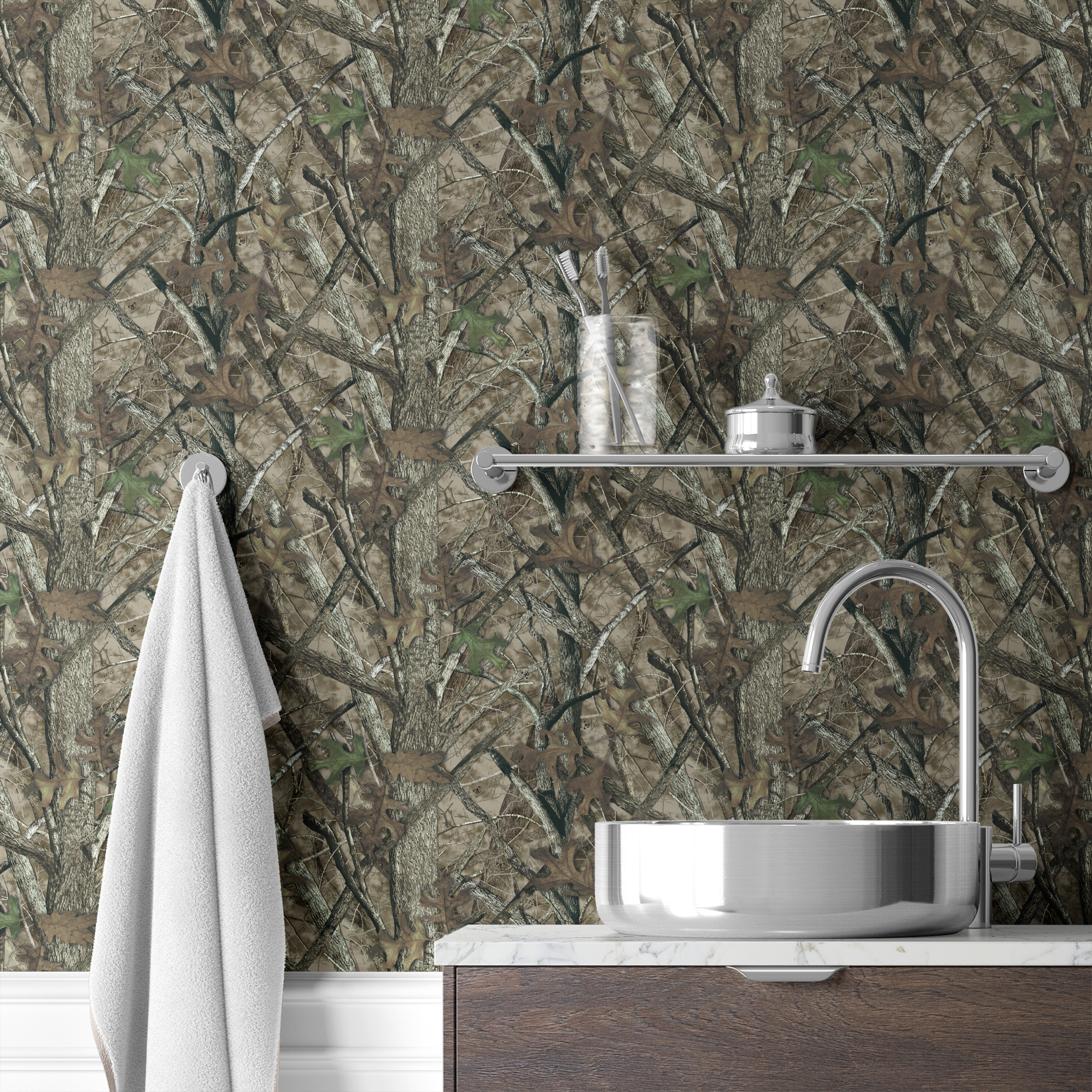 wallpaper bath mockup