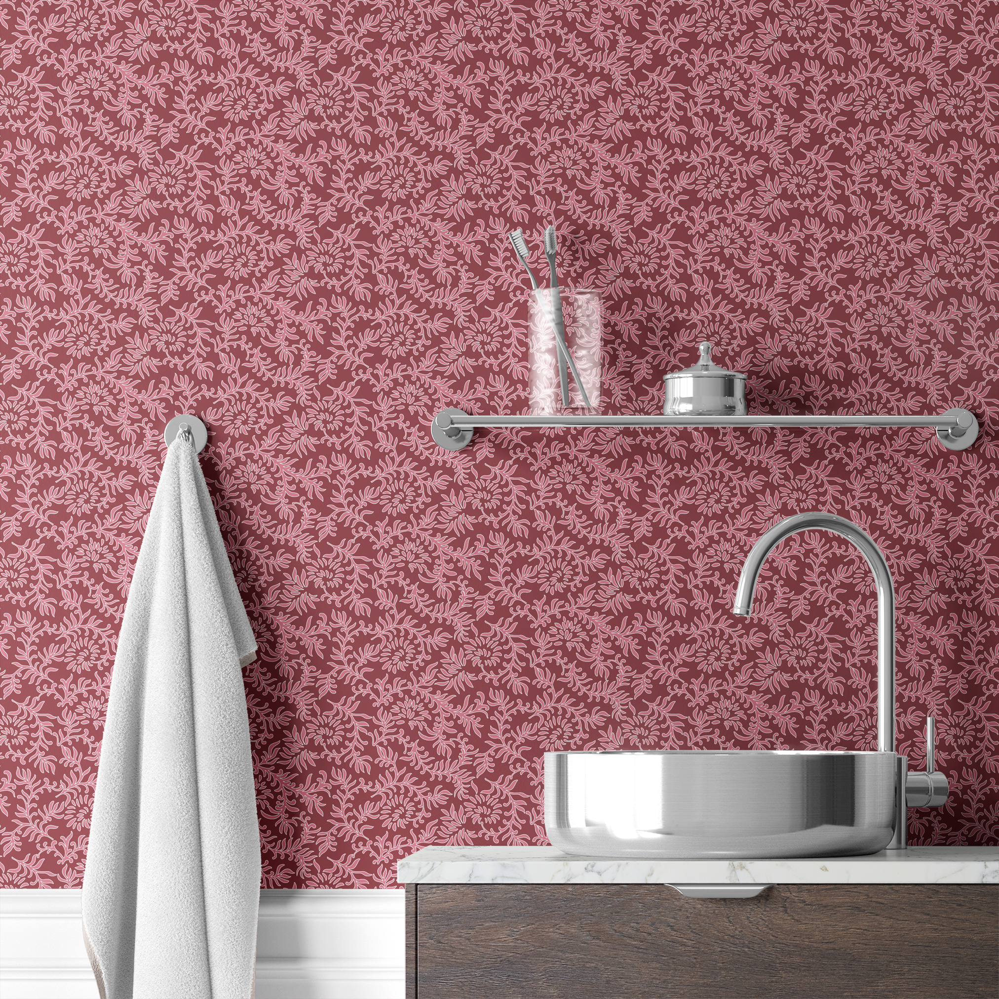 wallpaper bath mockup