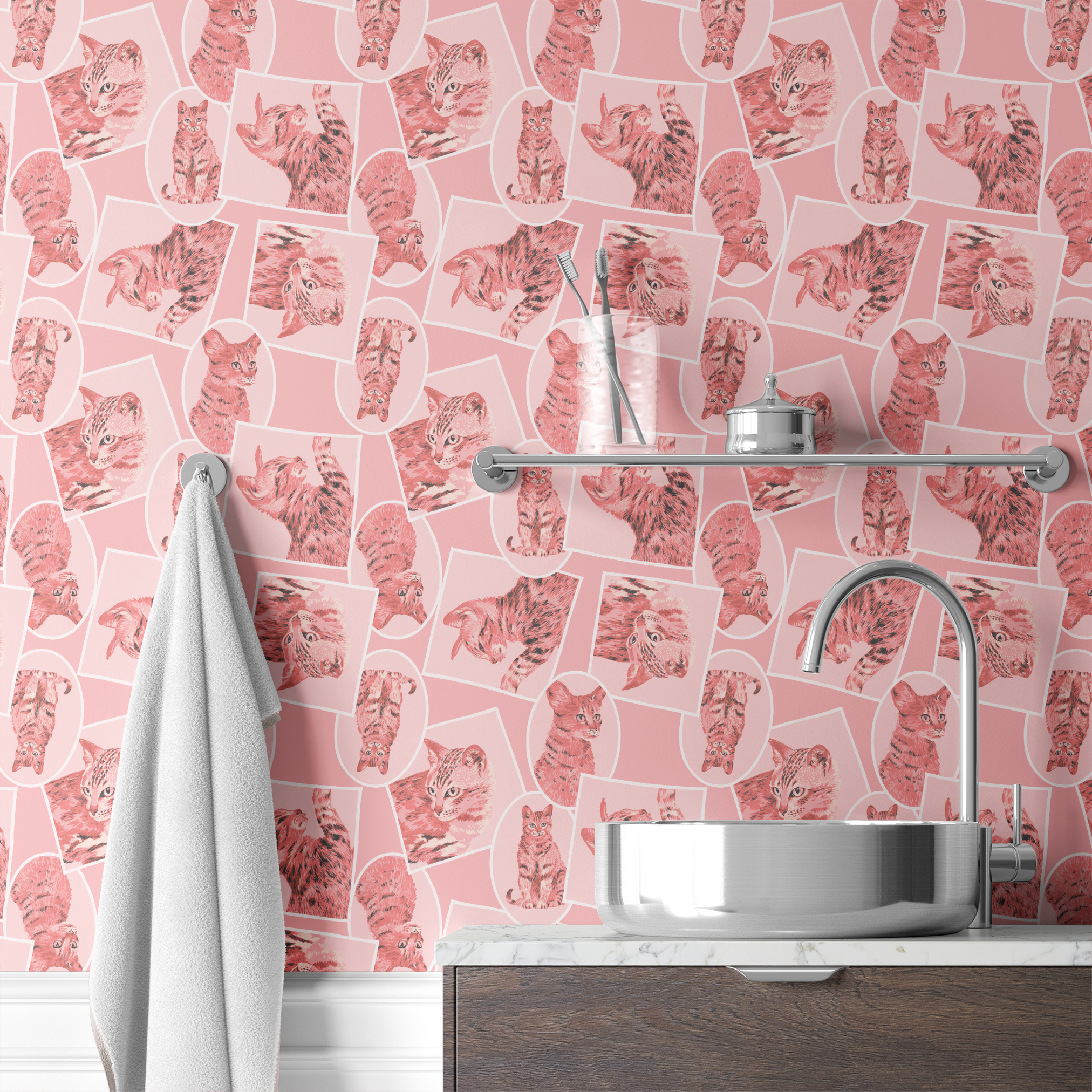 wallpaper bath mockup