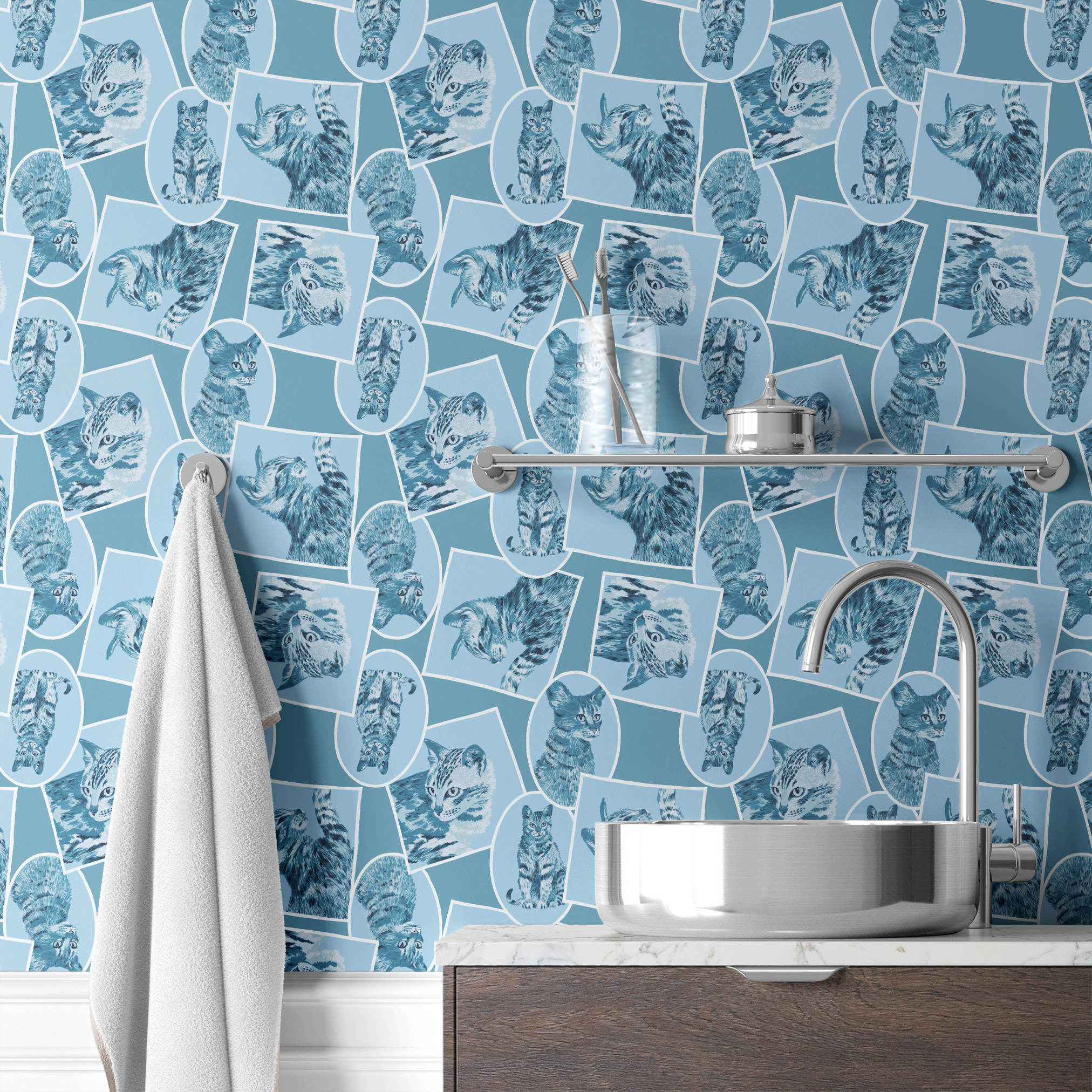 wallpaper bath mockup