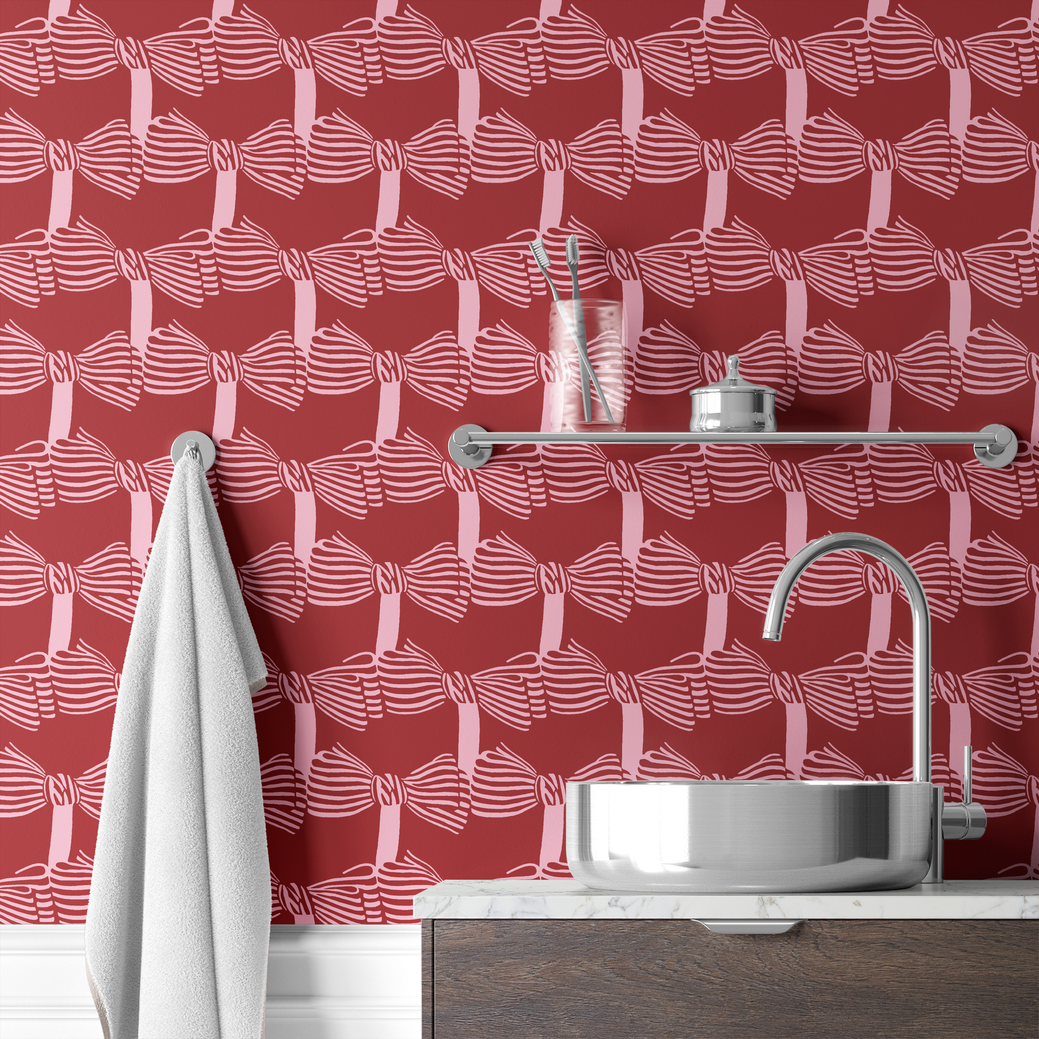 wallpaper bath mockup