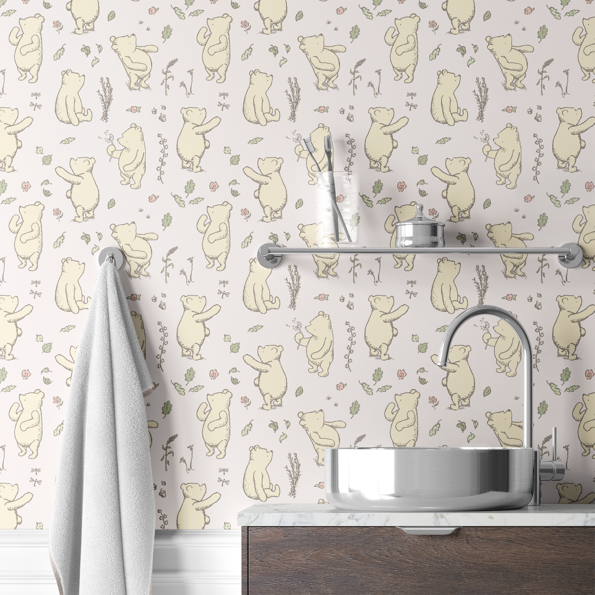 wallpaper bath mockup