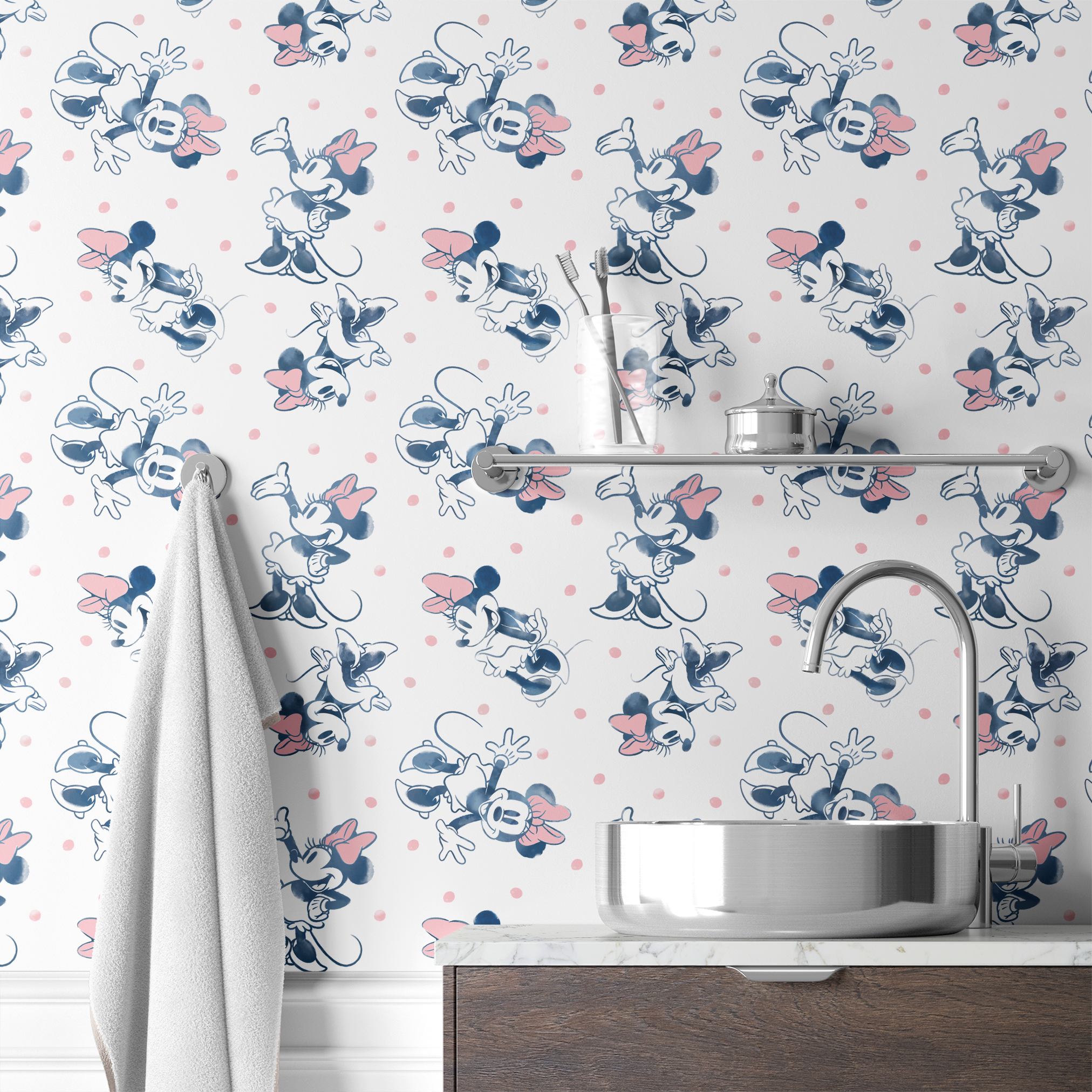 wallpaper bath mockup