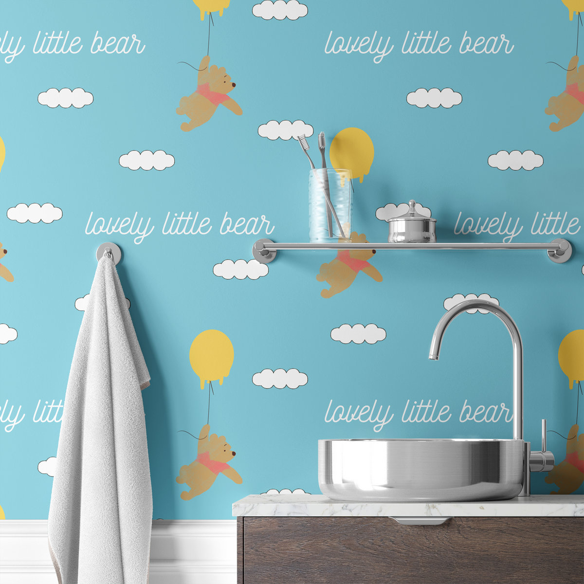 wallpaper bath mockup