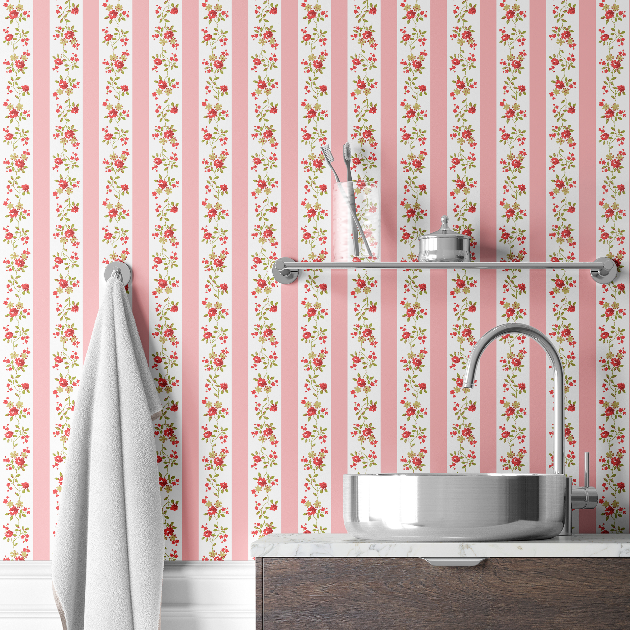 wallpaper bath mockup