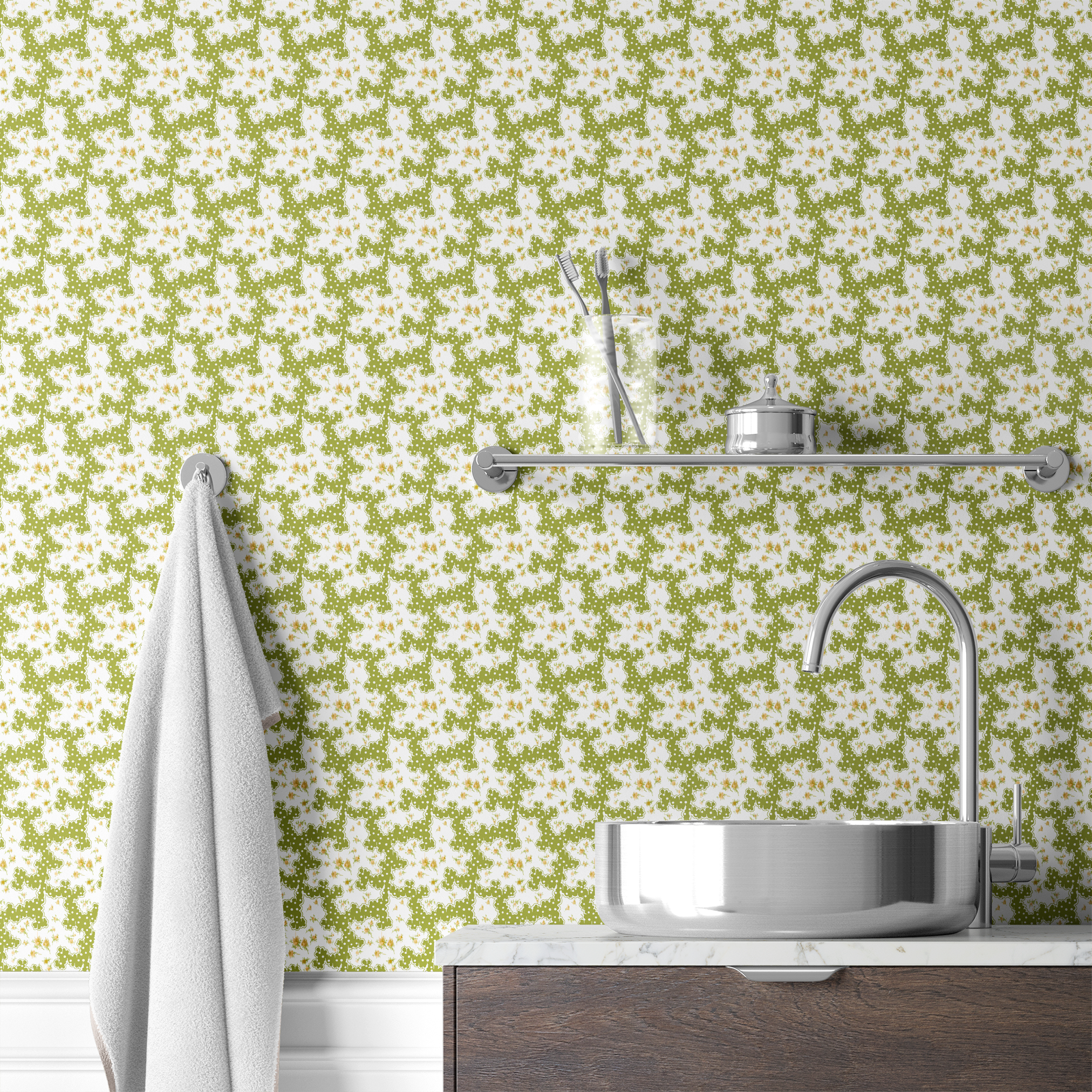 wallpaper bath mockup