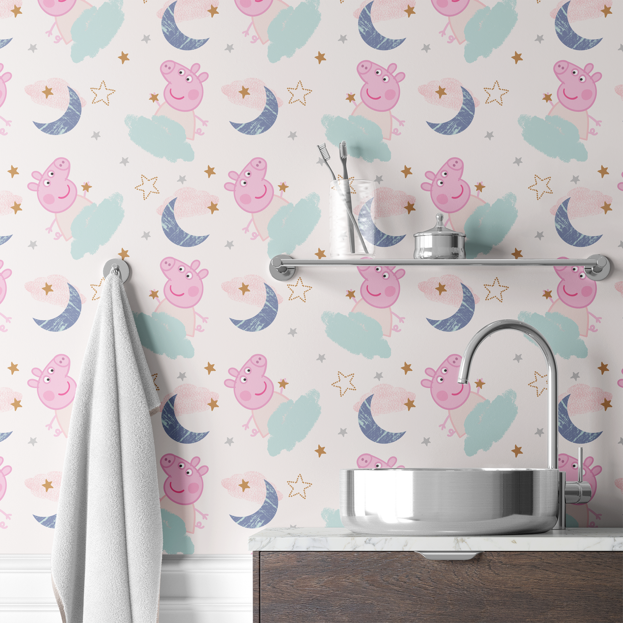 wallpaper bath mockup