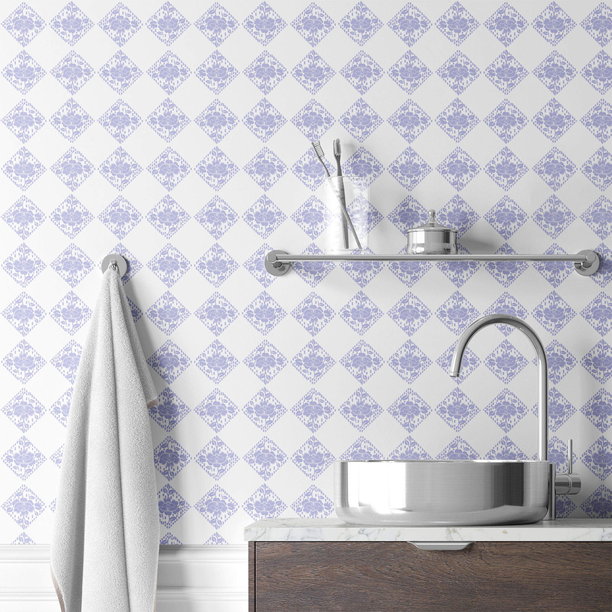 wallpaper bath mockup