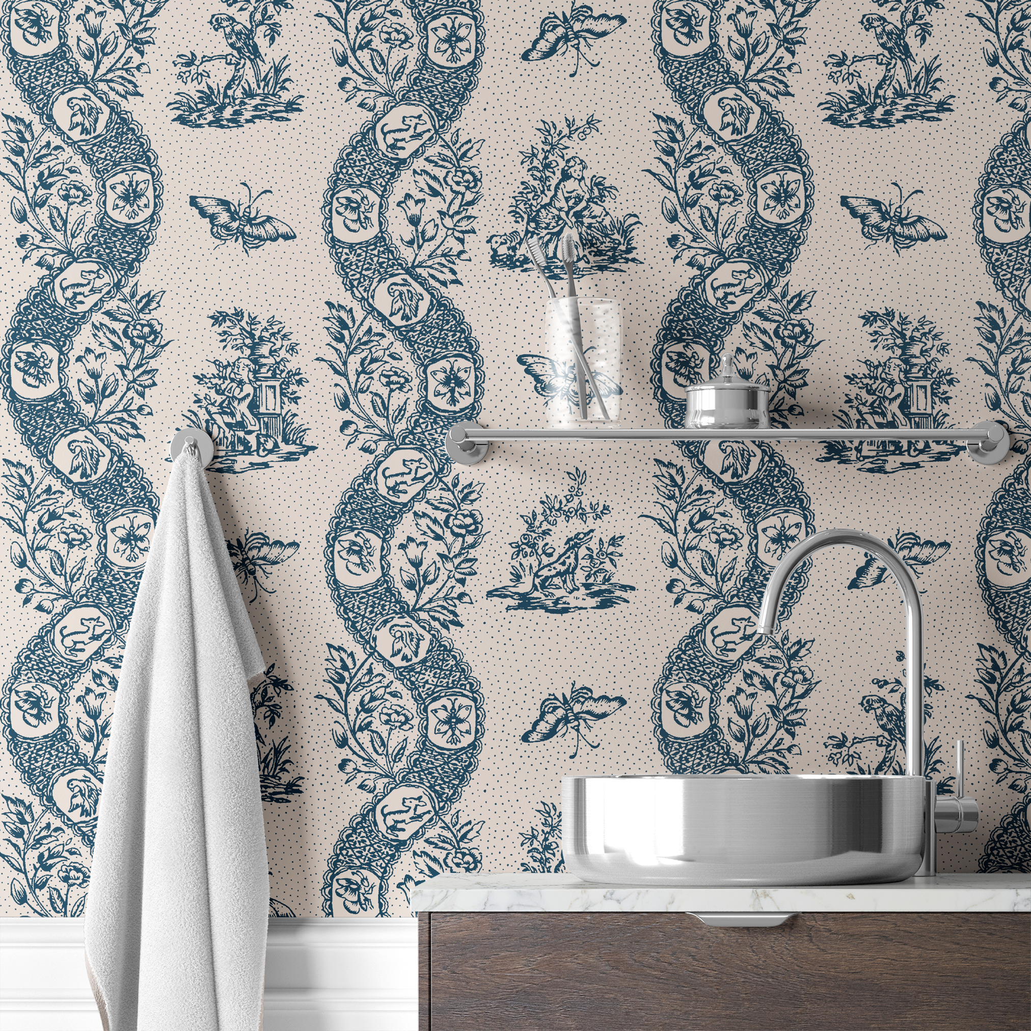 wallpaper bath mockup