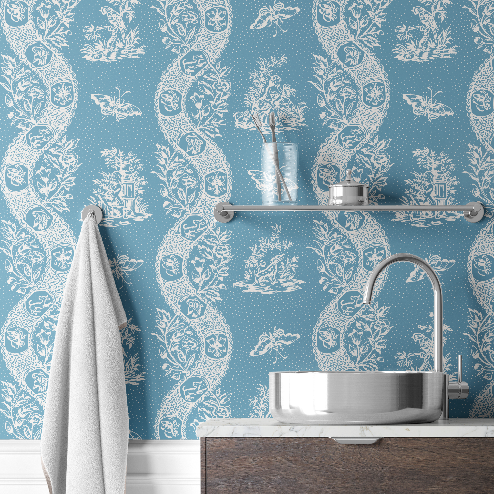 wallpaper bath mockup