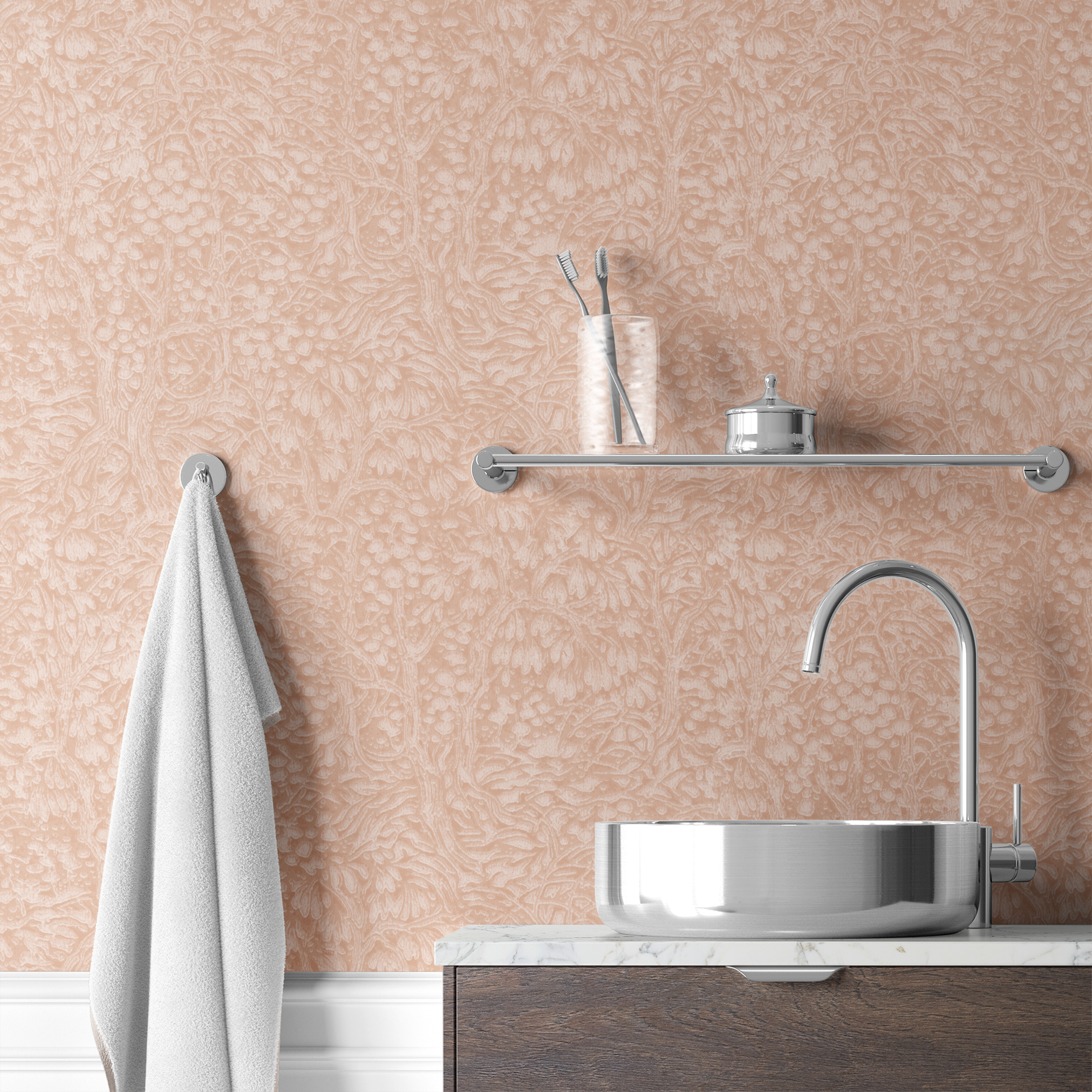 wallpaper bath mockup