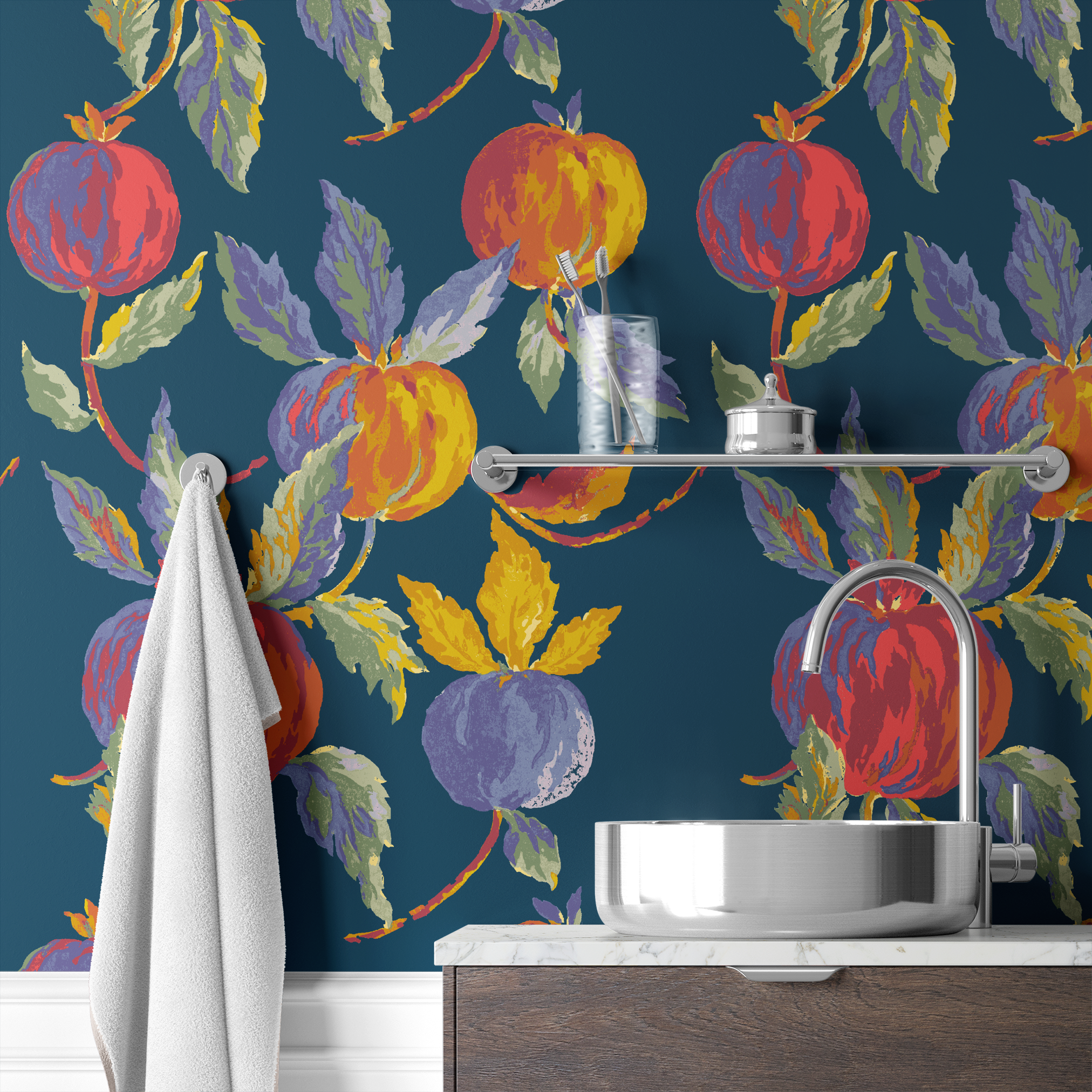 wallpaper bath mockup