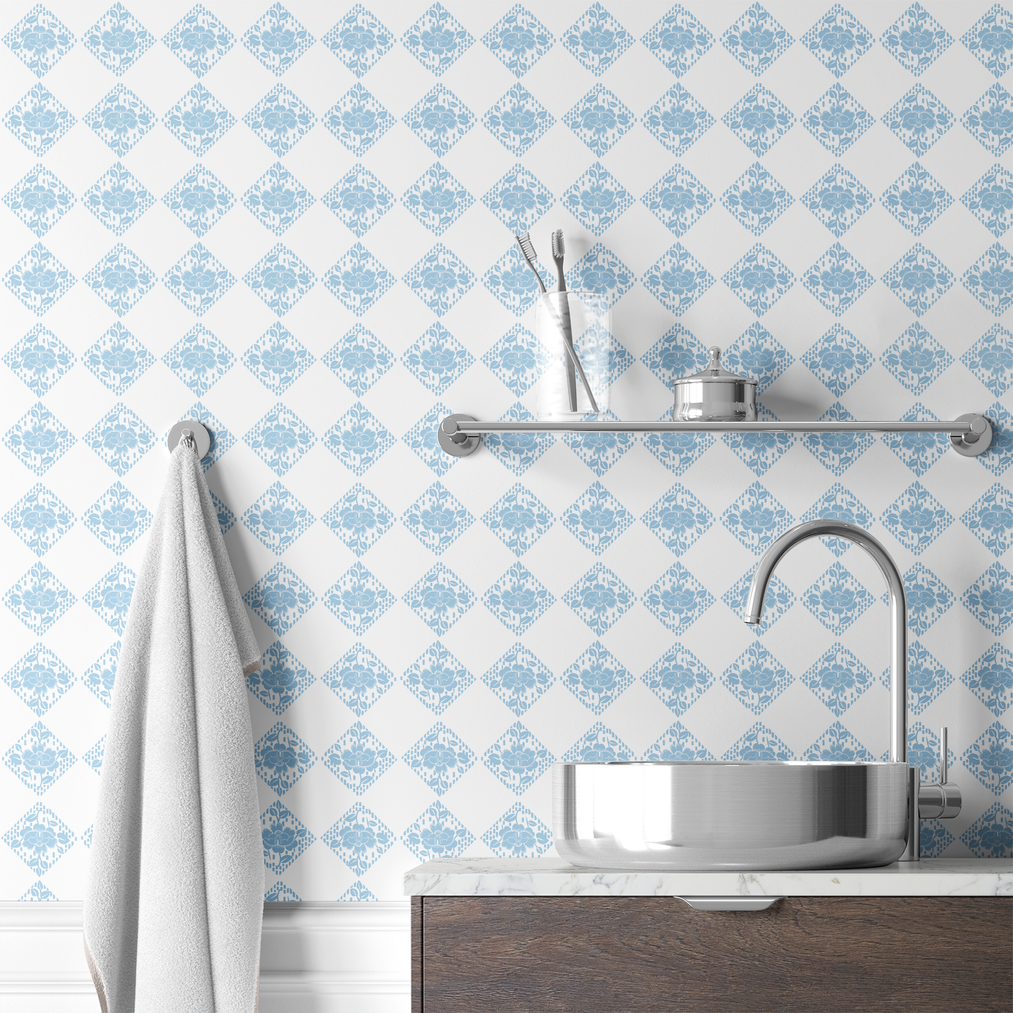 wallpaper bath mockup