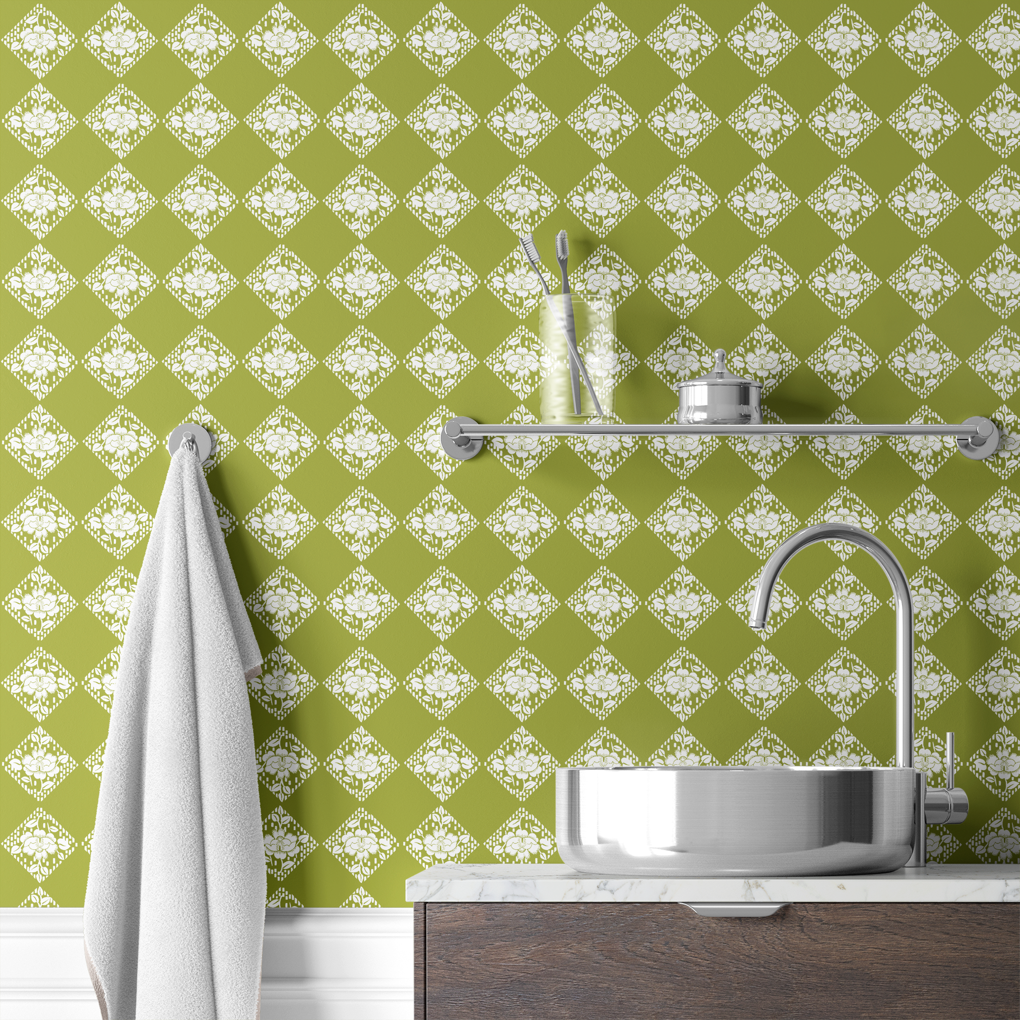 wallpaper bath mockup