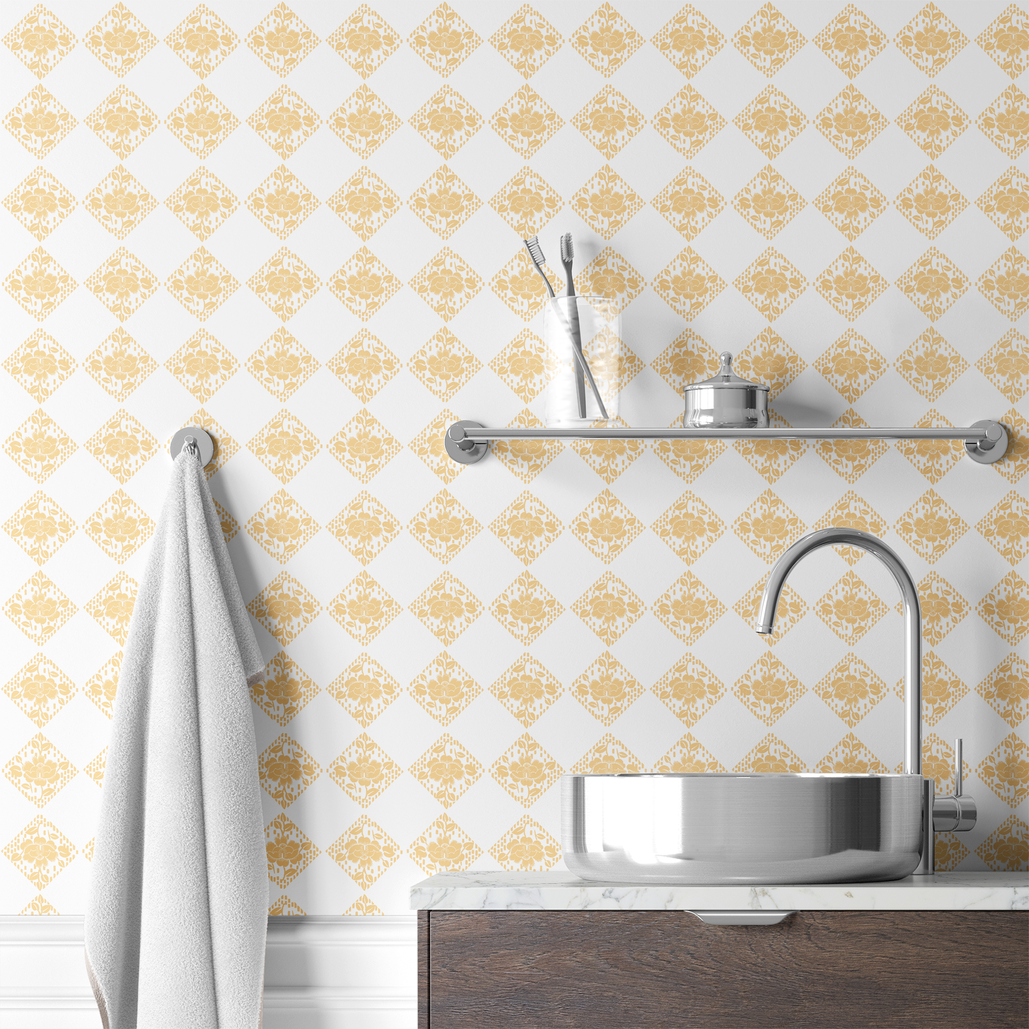 wallpaper bath mockup