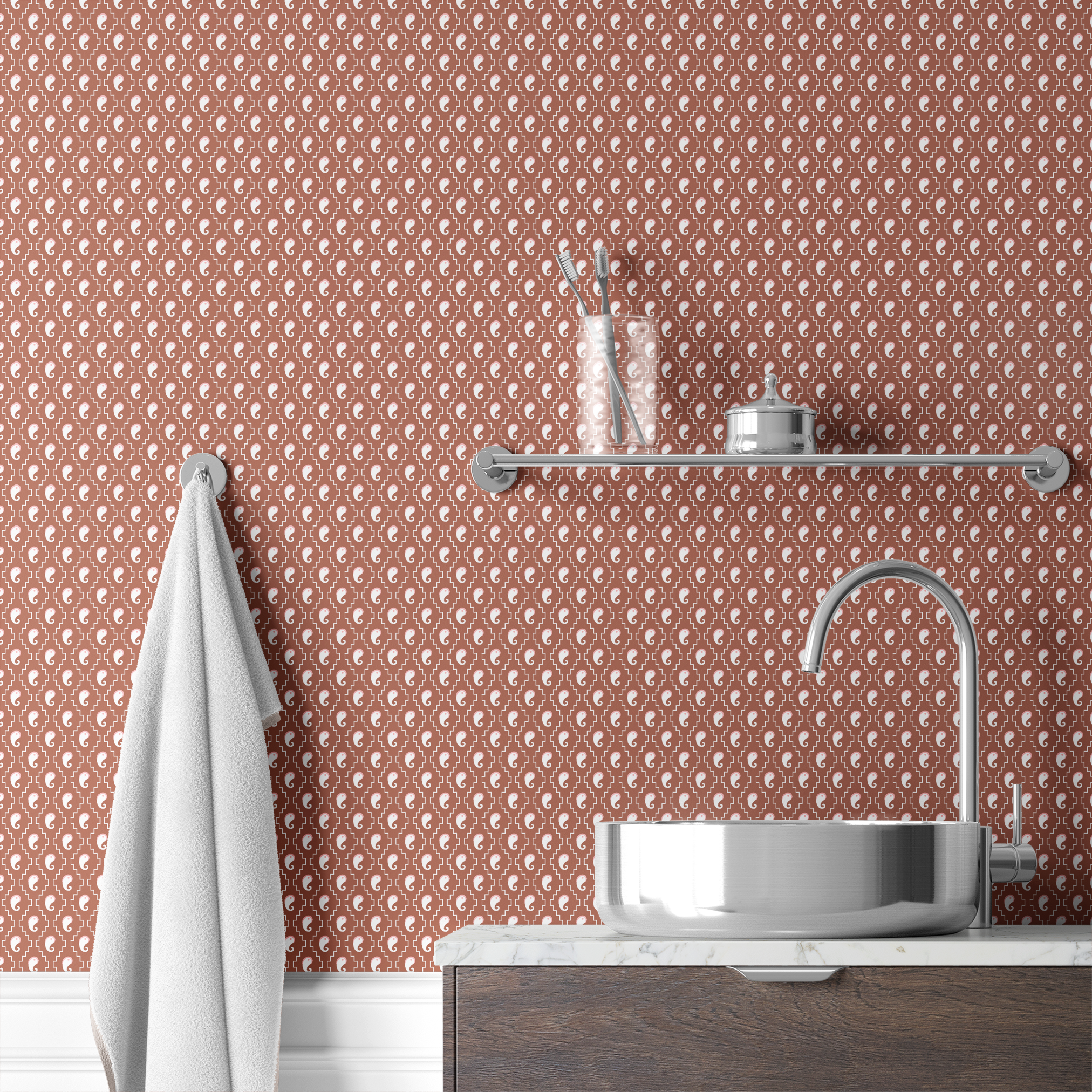wallpaper bath mockup