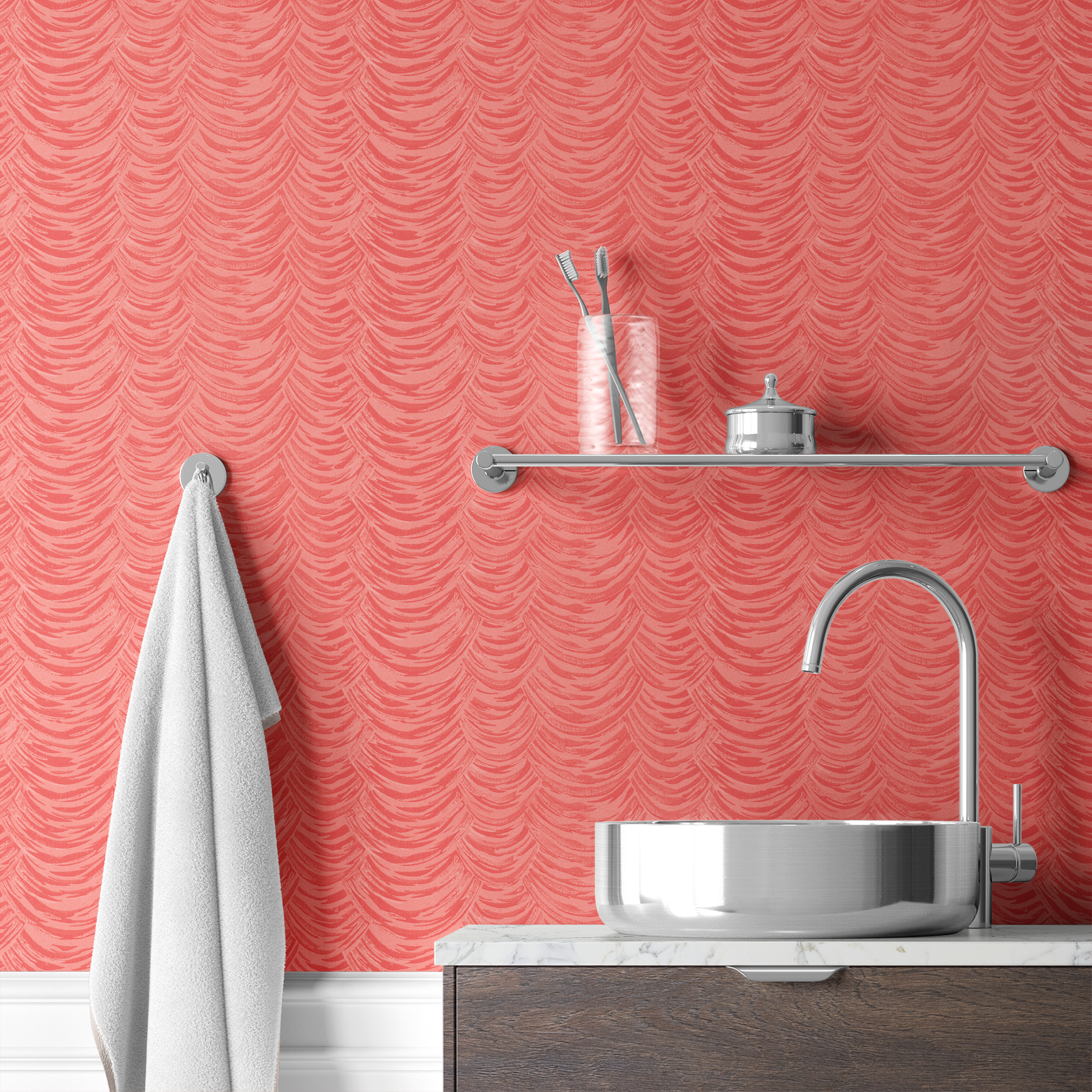 wallpaper bath mockup
