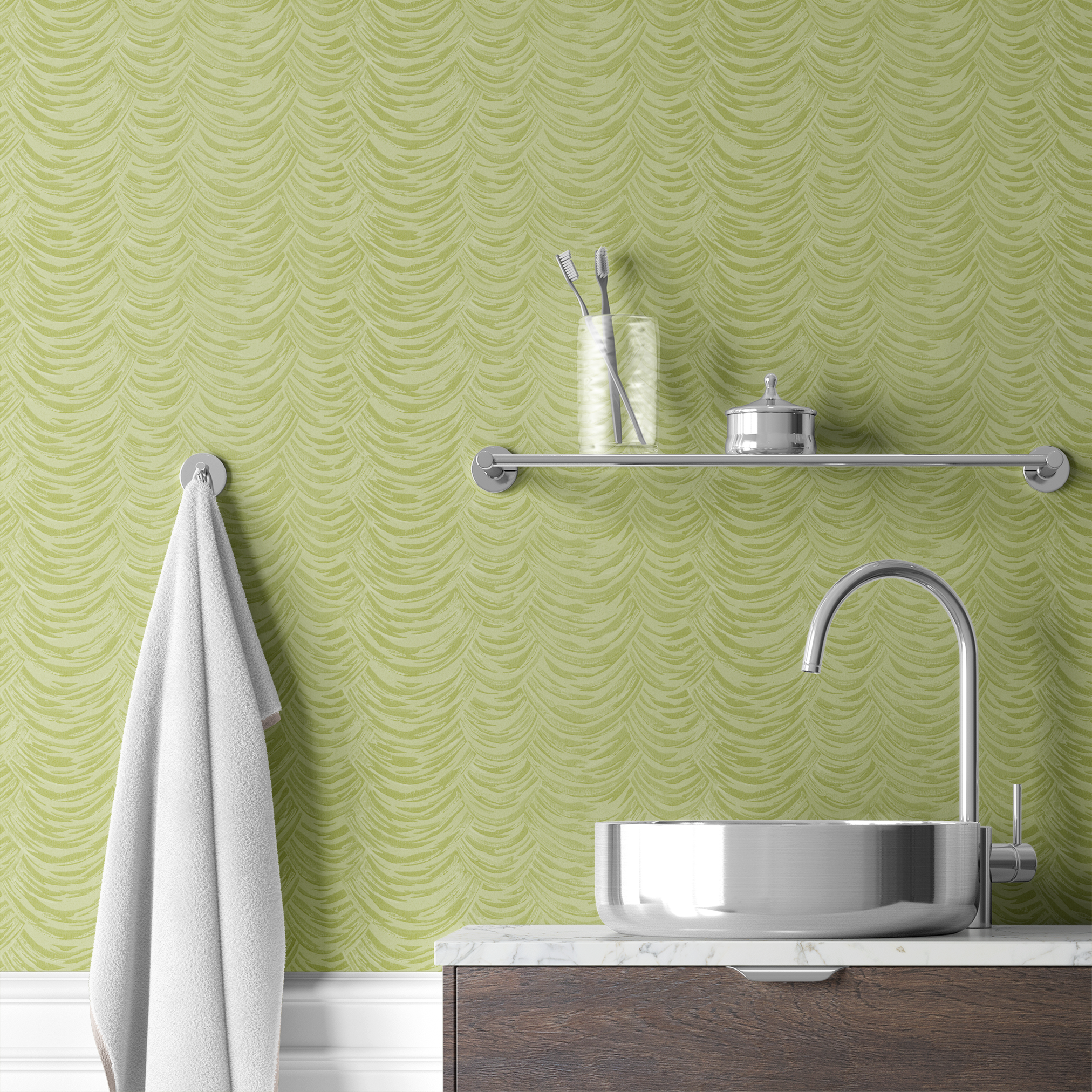 wallpaper bath mockup