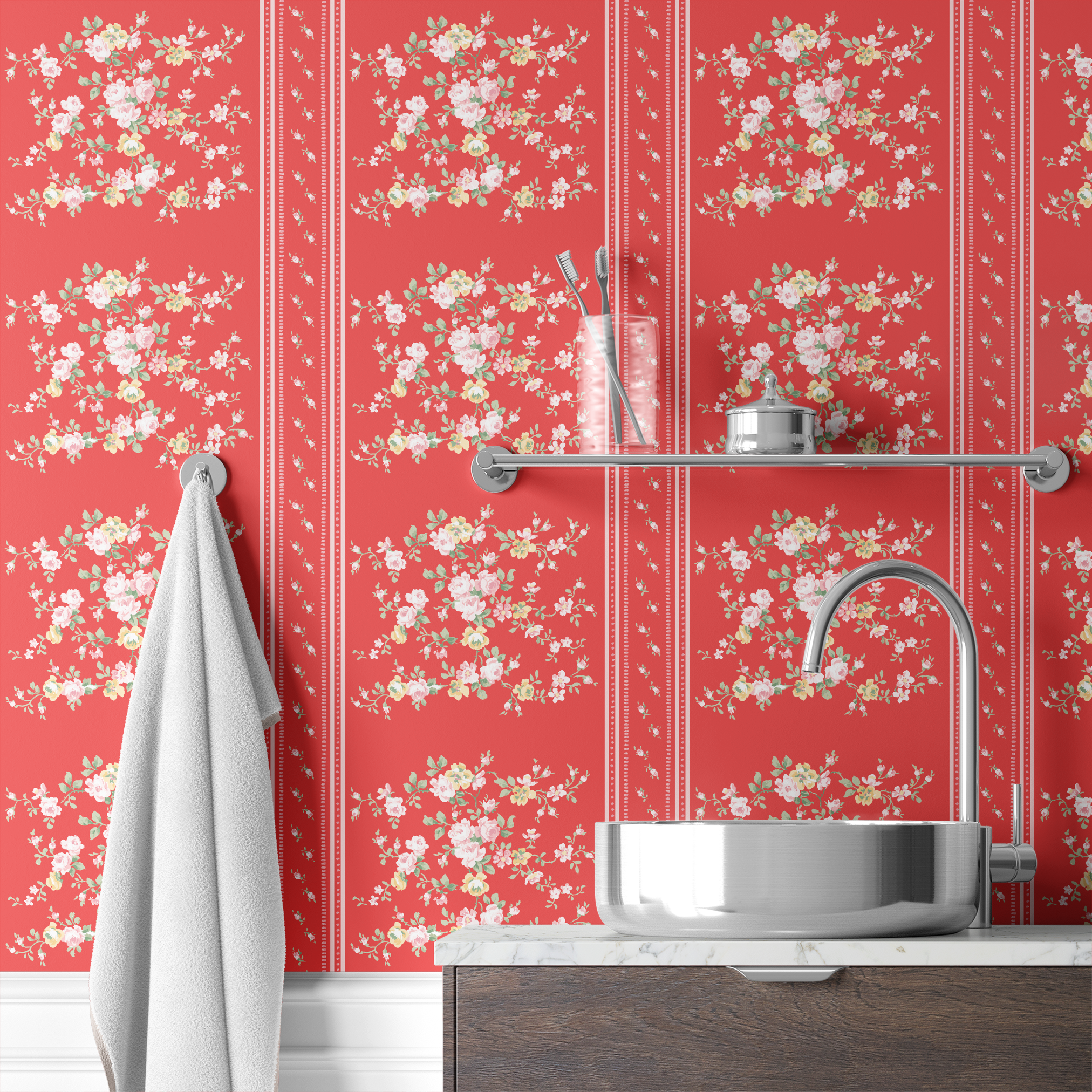 wallpaper bath mockup