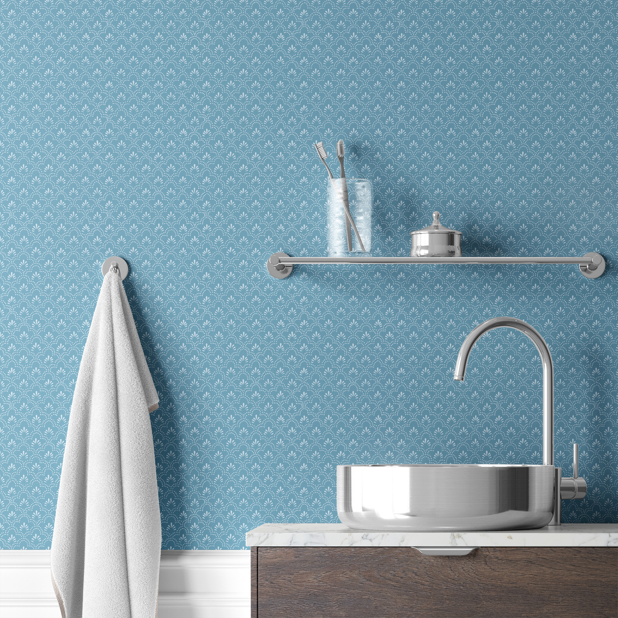 wallpaper bath mockup
