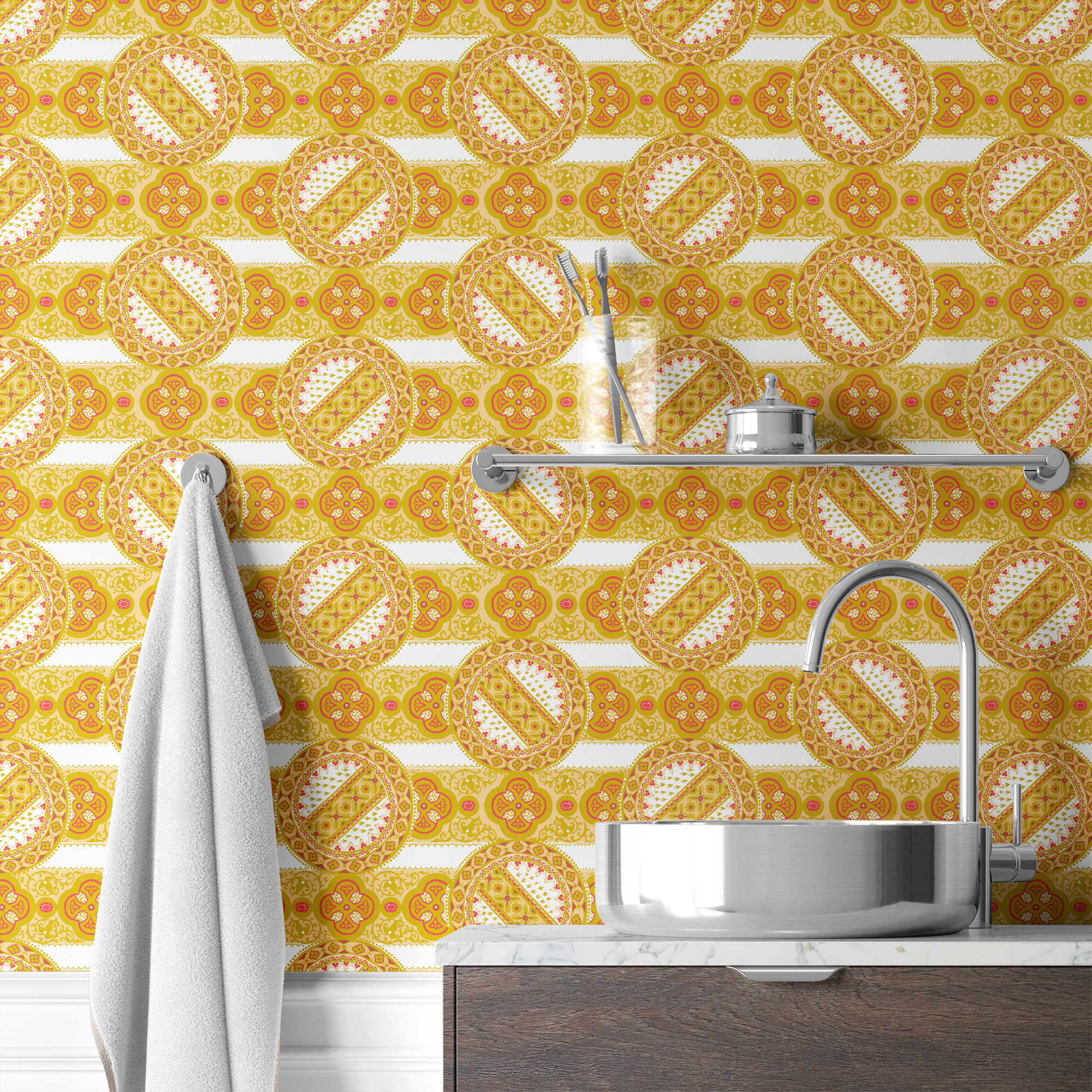 wallpaper bath mockup