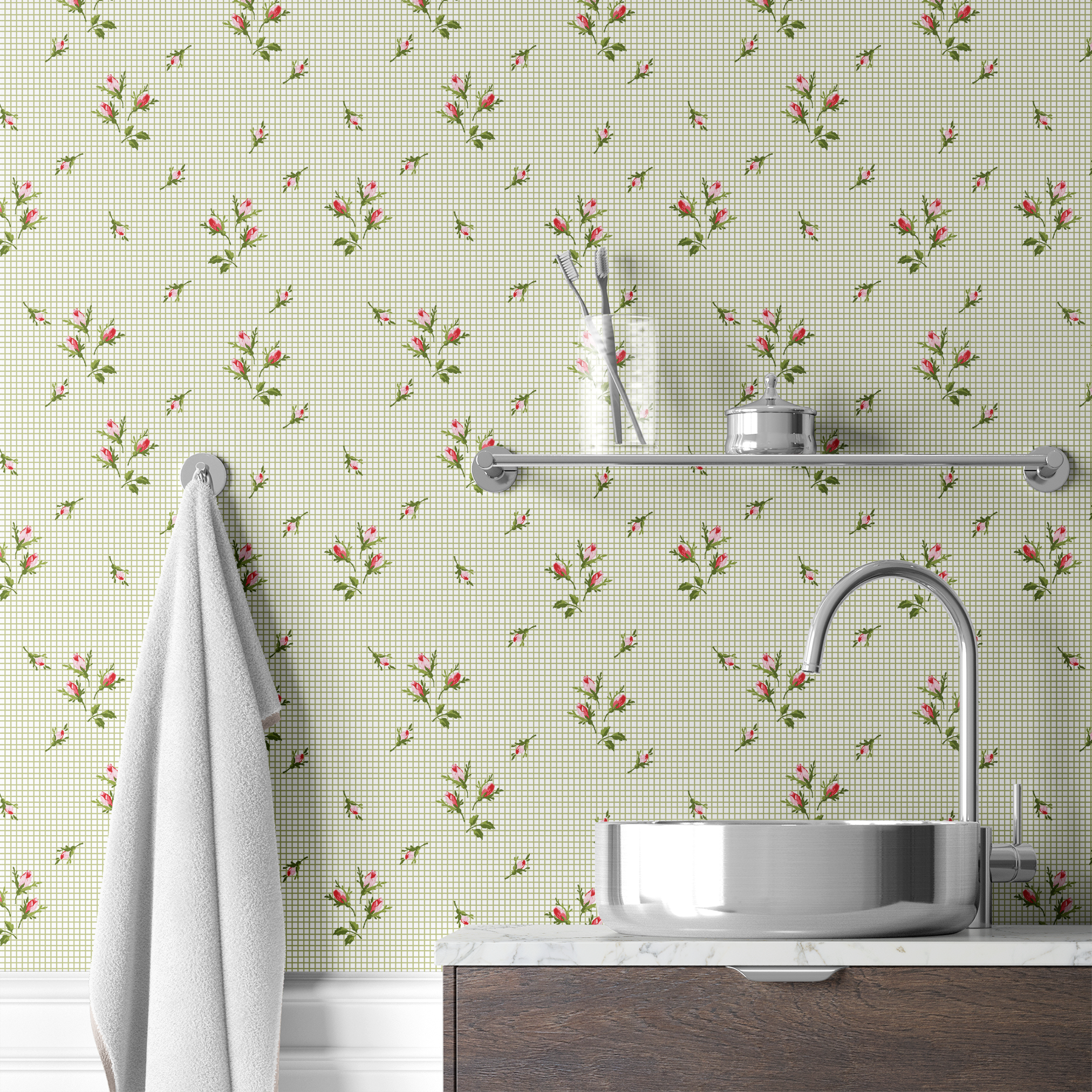 wallpaper bath mockup