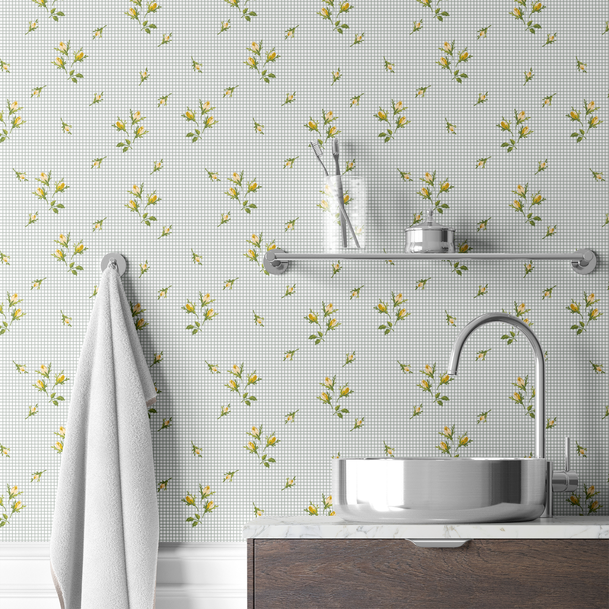wallpaper bath mockup