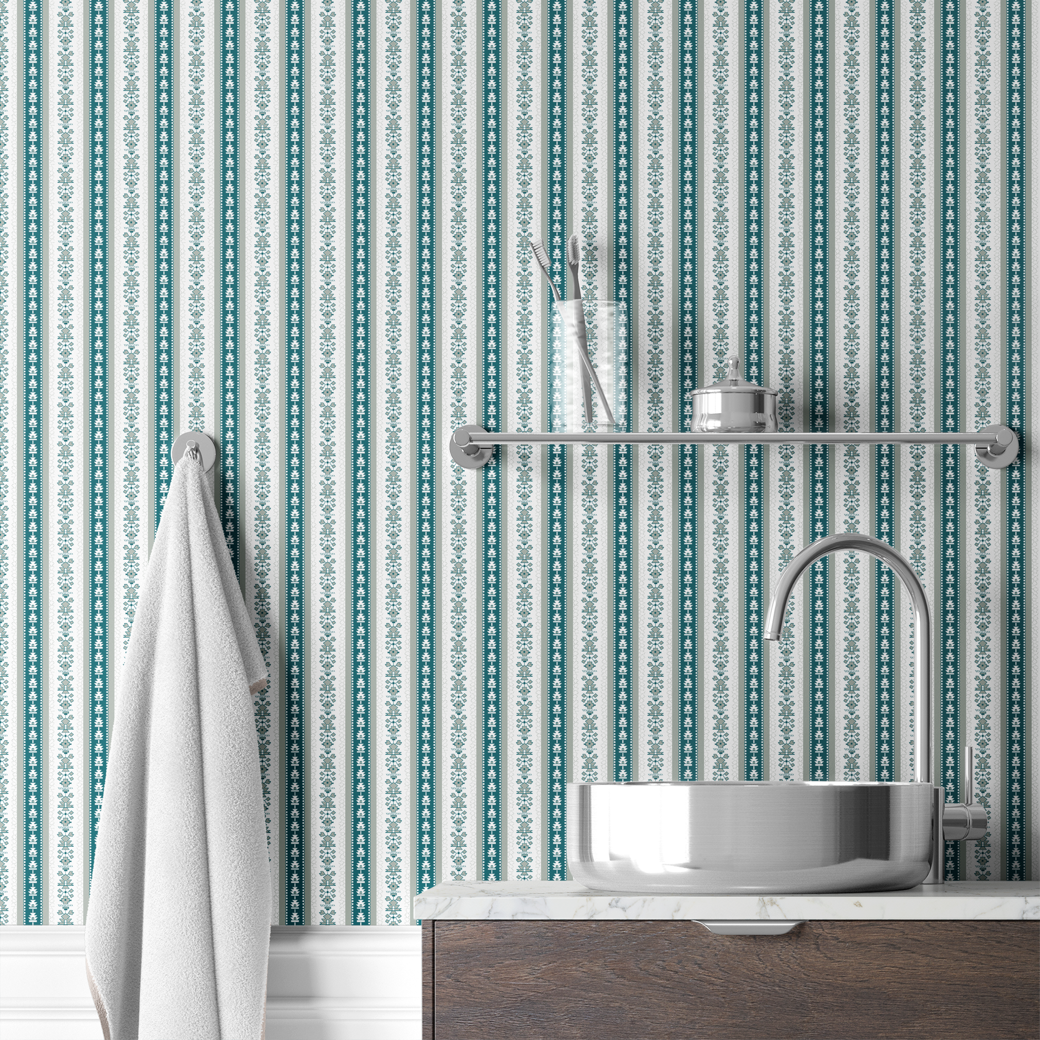 wallpaper bath mockup