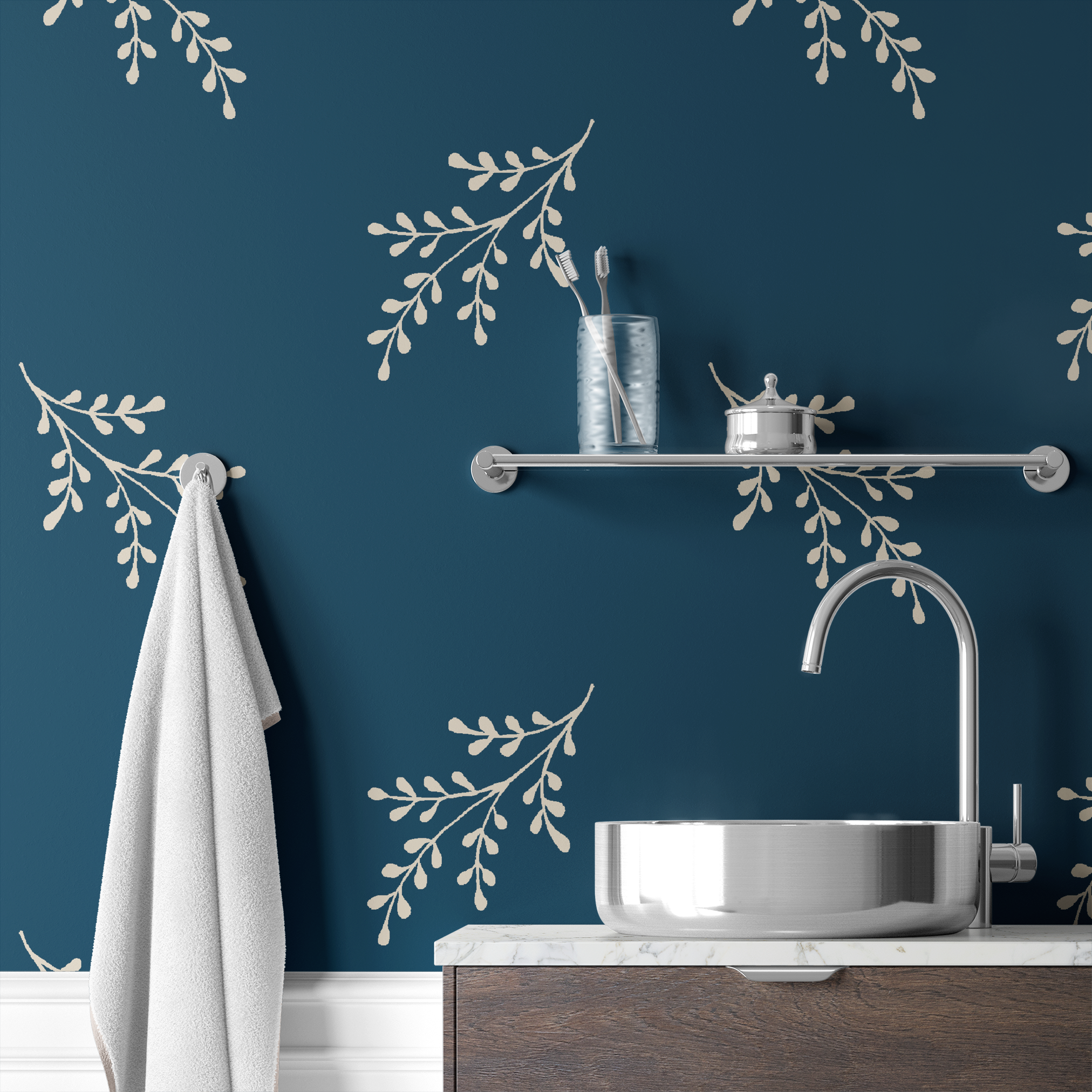 wallpaper bath mockup