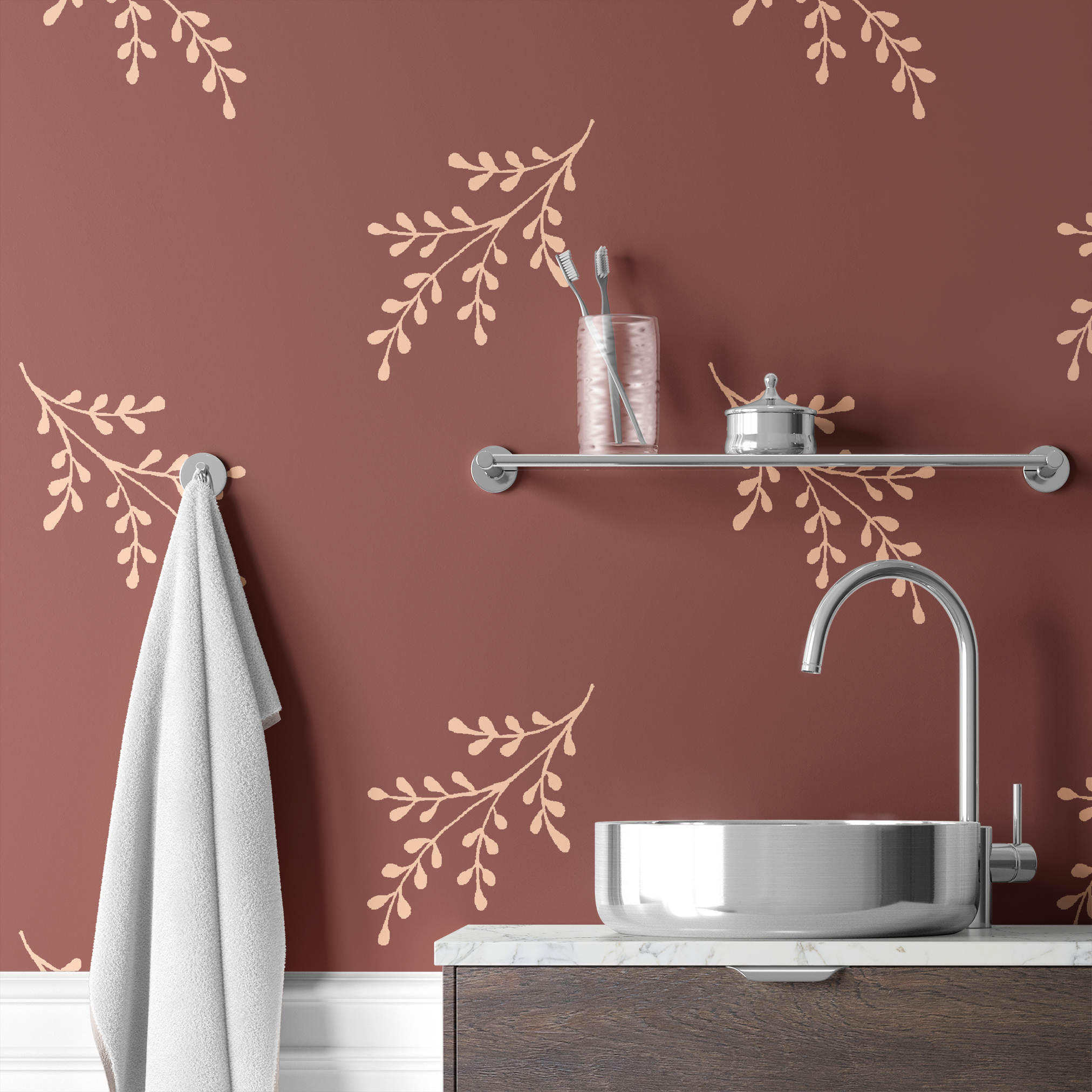 wallpaper bath mockup