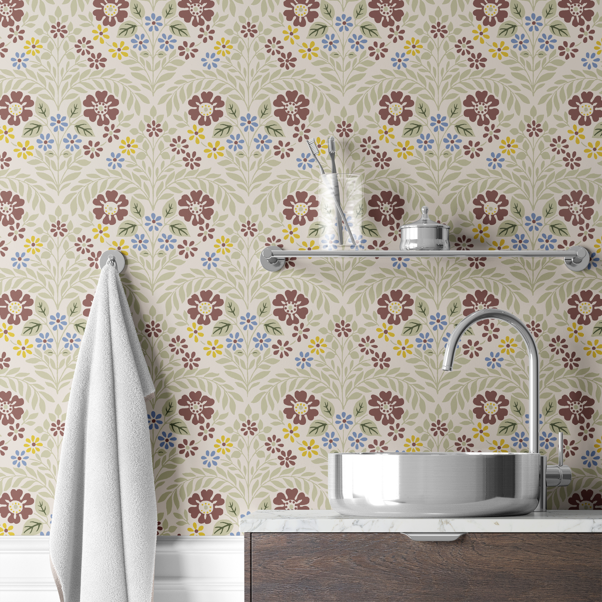 wallpaper bath mockup