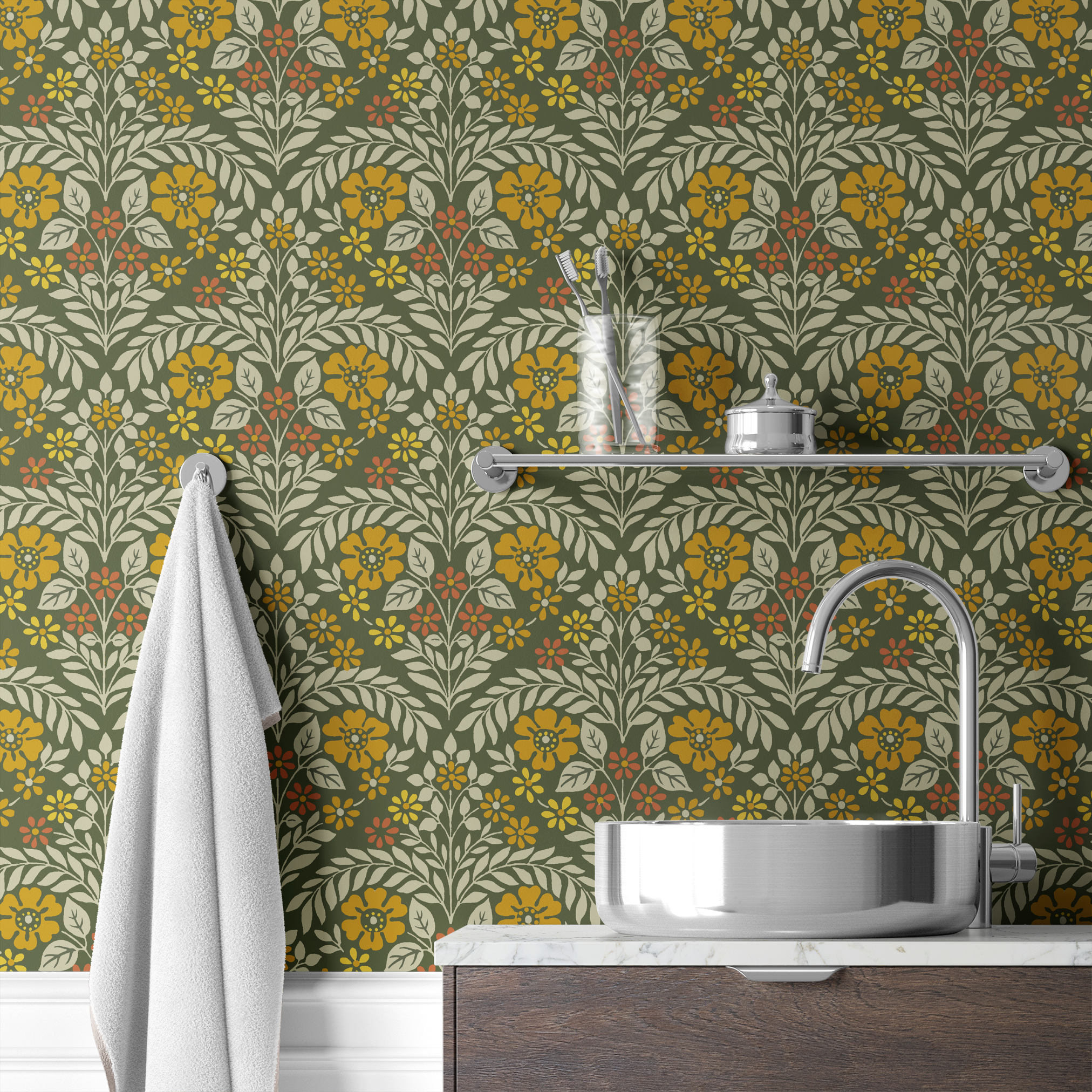 wallpaper bath mockup